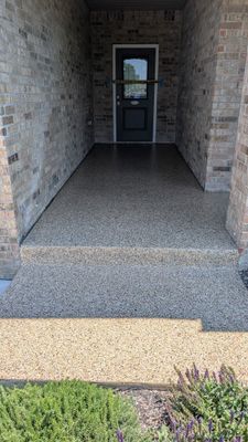 Front Porch Epoxy Coating and Garage Storage System in Shawnee