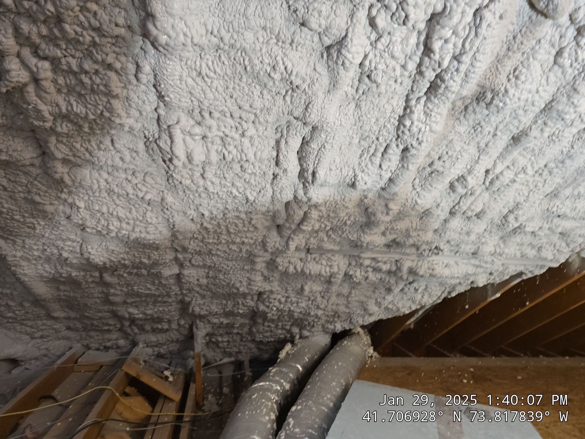 Attic Insulation using open cell spray foam by NYS Foam & Energy