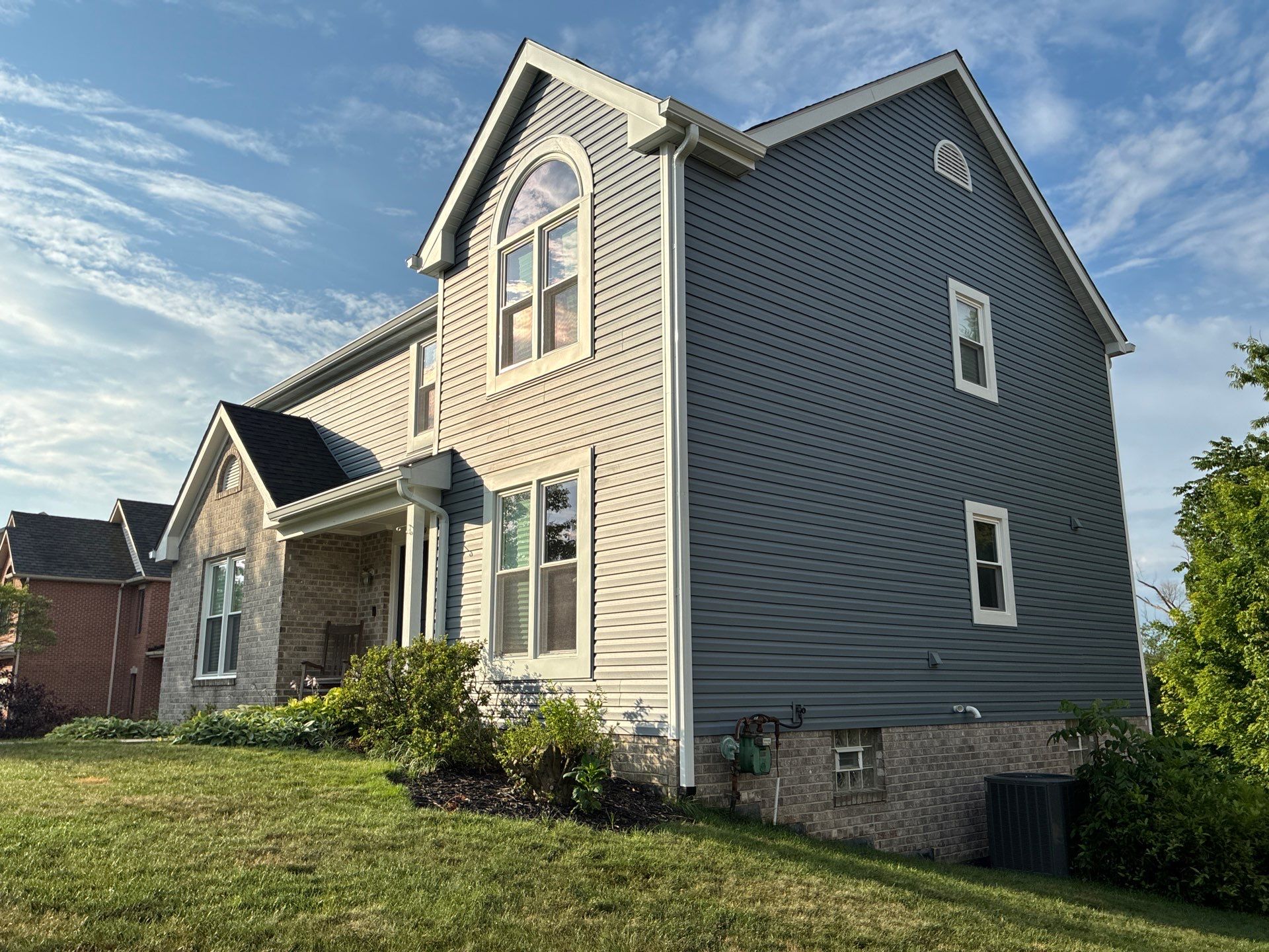 Full House Siding Renovation with English Wedgewood Vinyl Siding in Sewickley by Ideal Siding Pittsburgh