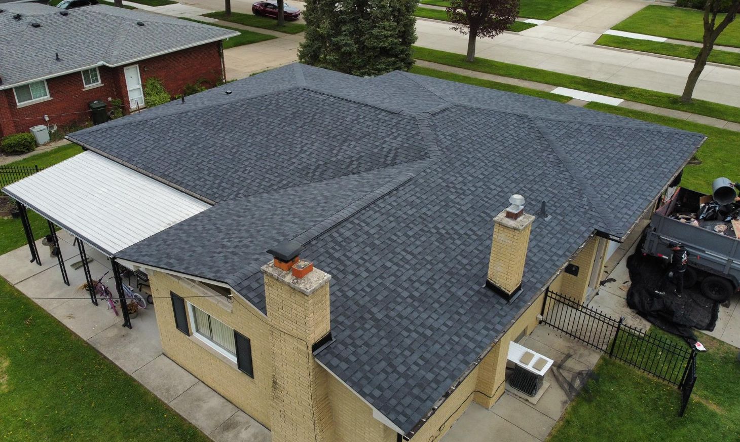 Residential Roofing Installation using Landmark Pro - Black by JNR Roofing LLC