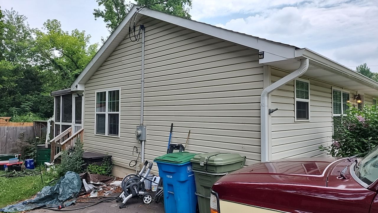 House Wash using cleaner by Power Wash Masters LLC