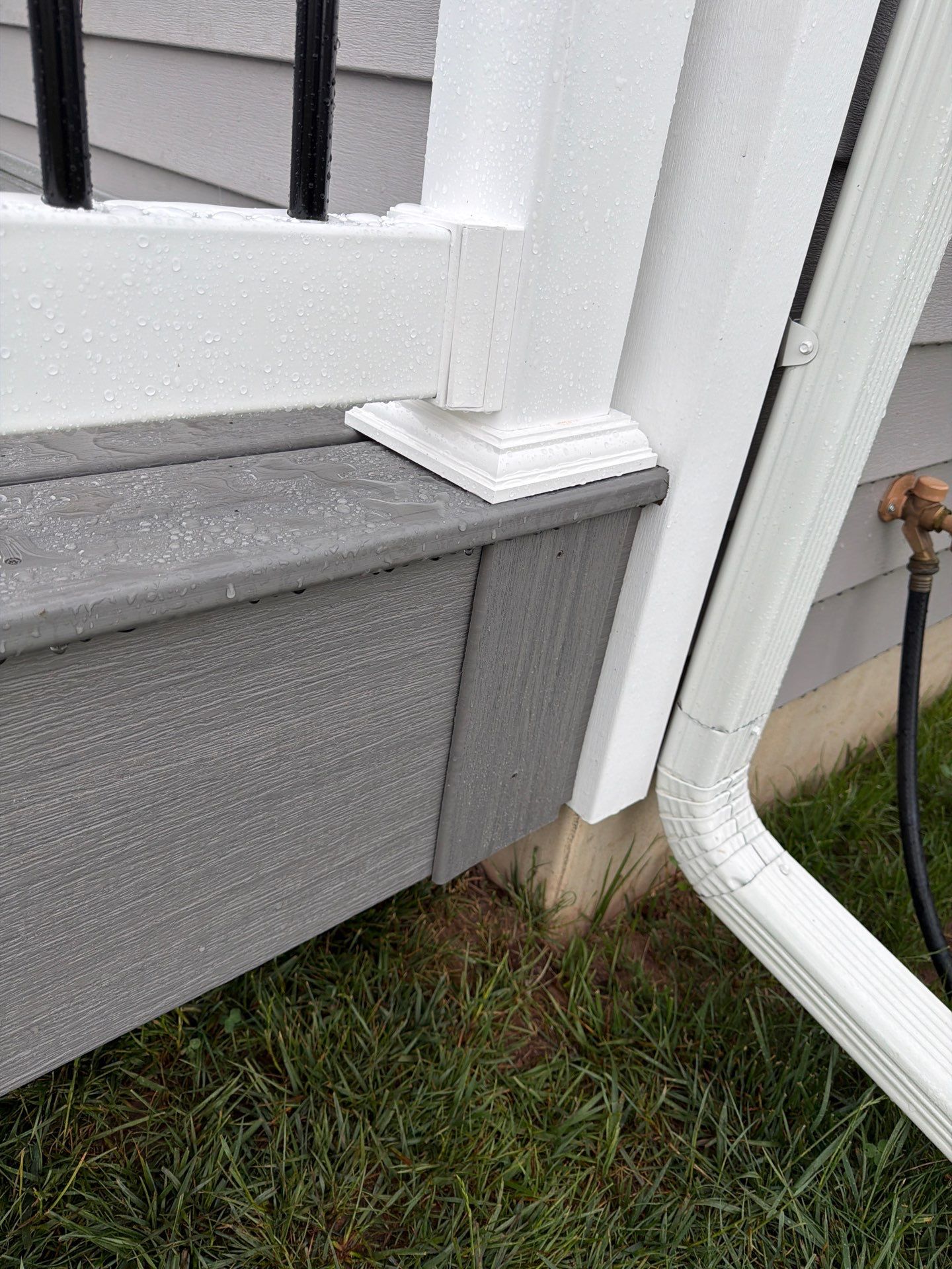 Custom Gray Composite Deck Installation in Duncannon by Esh Builders