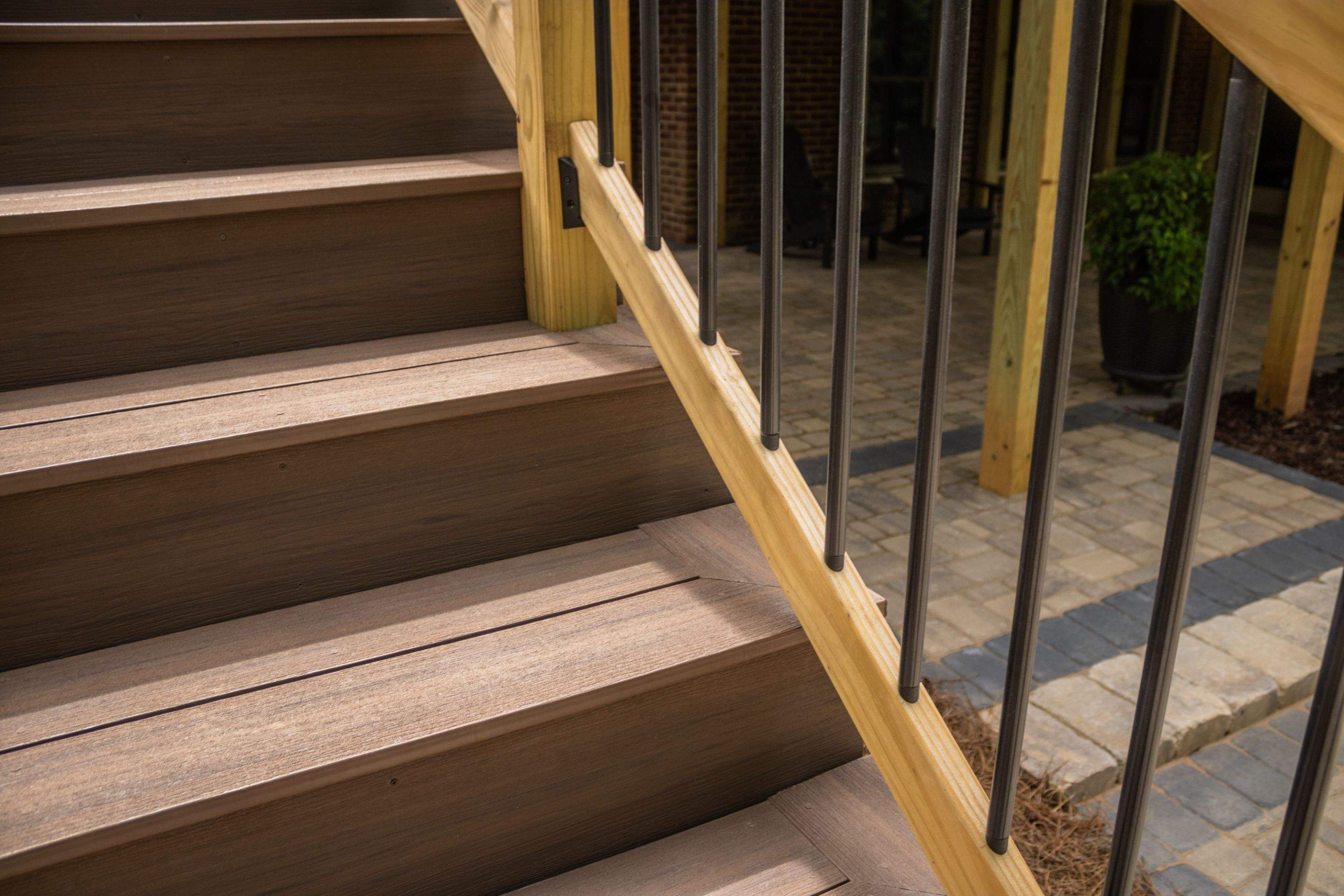 Tucker, GA Covered Porch Build and Deck Replacement using Deckorators Voyage Series Decking by Nelson Exteriors 