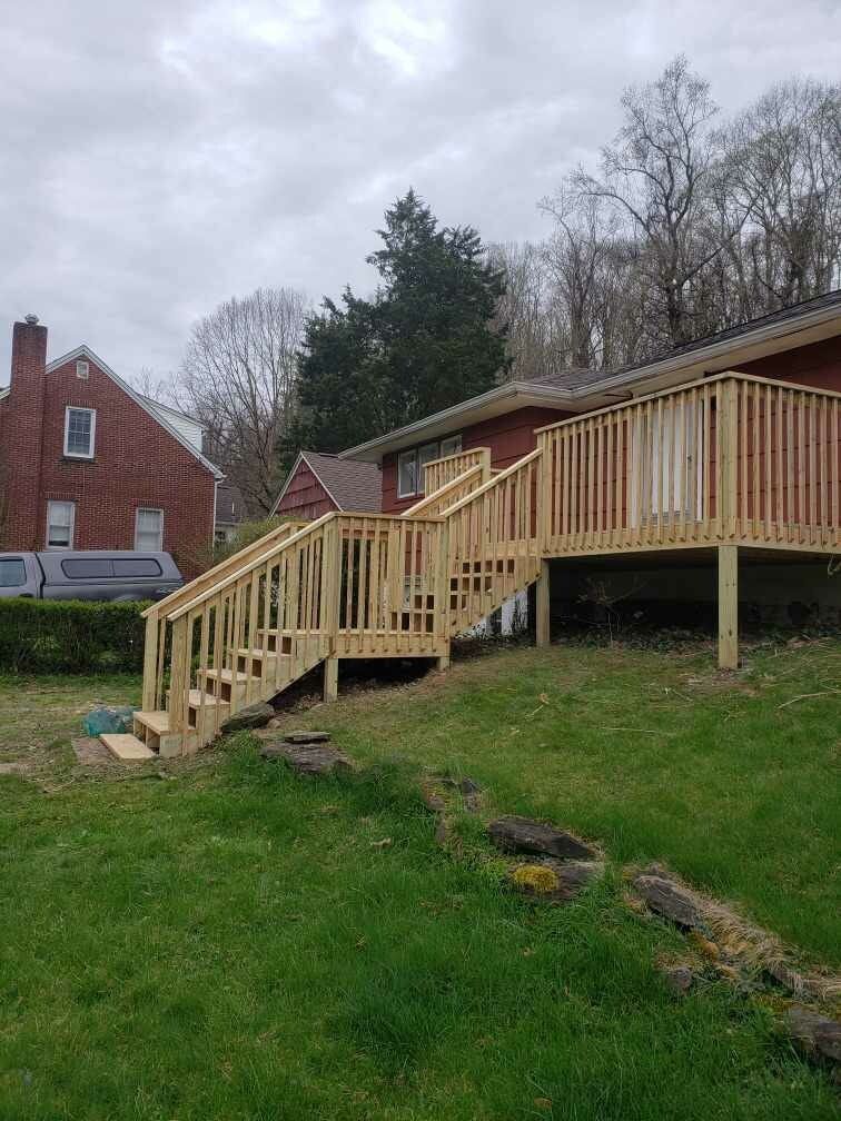 Deck Replacement using Pressure Treated Lumber by Secure Construction Company Inc