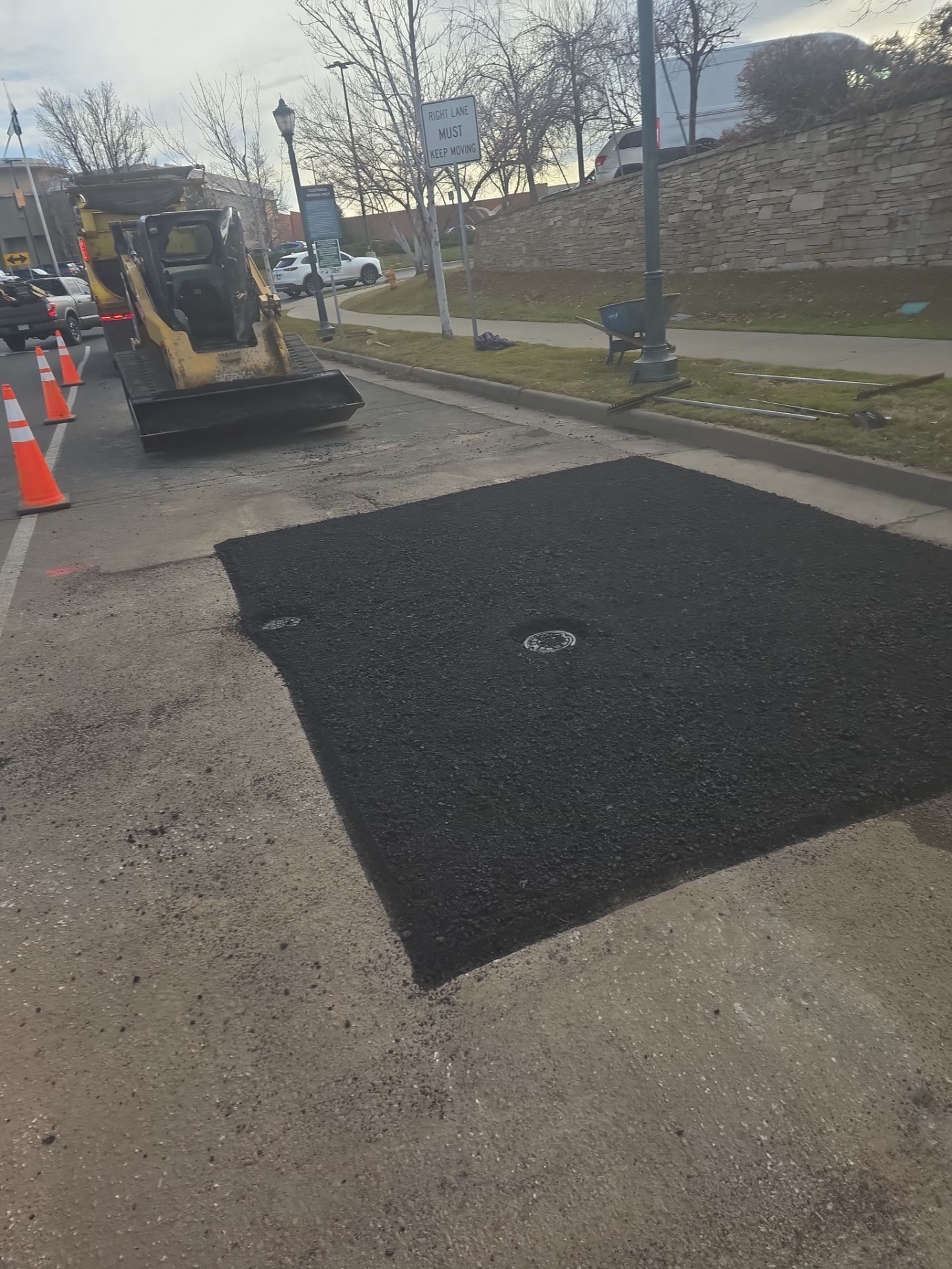 Asphalt Patching for underground project Colorado Mills by DMH Site Services