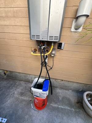 Tankless Flush, Descale Filter, Sediment Trap & Hose Bibb