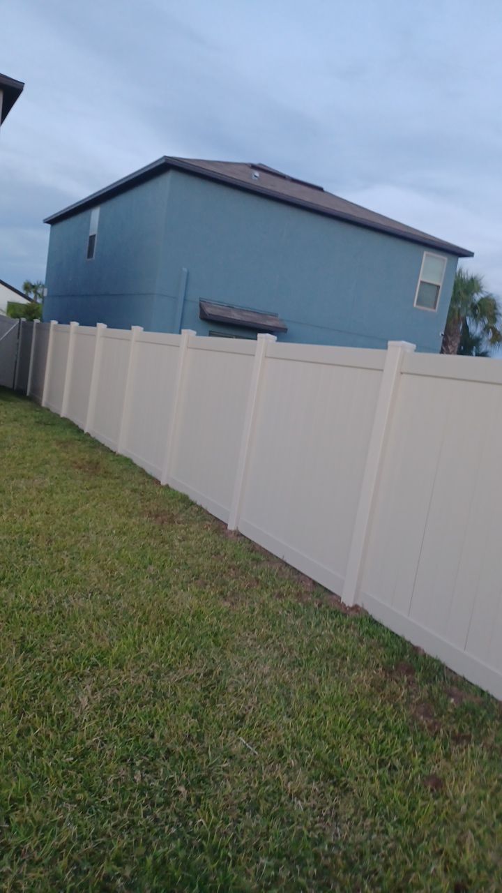 Sun City Center, FL Install 6 ft. tall Tan Vinyl Privacy Fence by Asap fence and gates, LLC