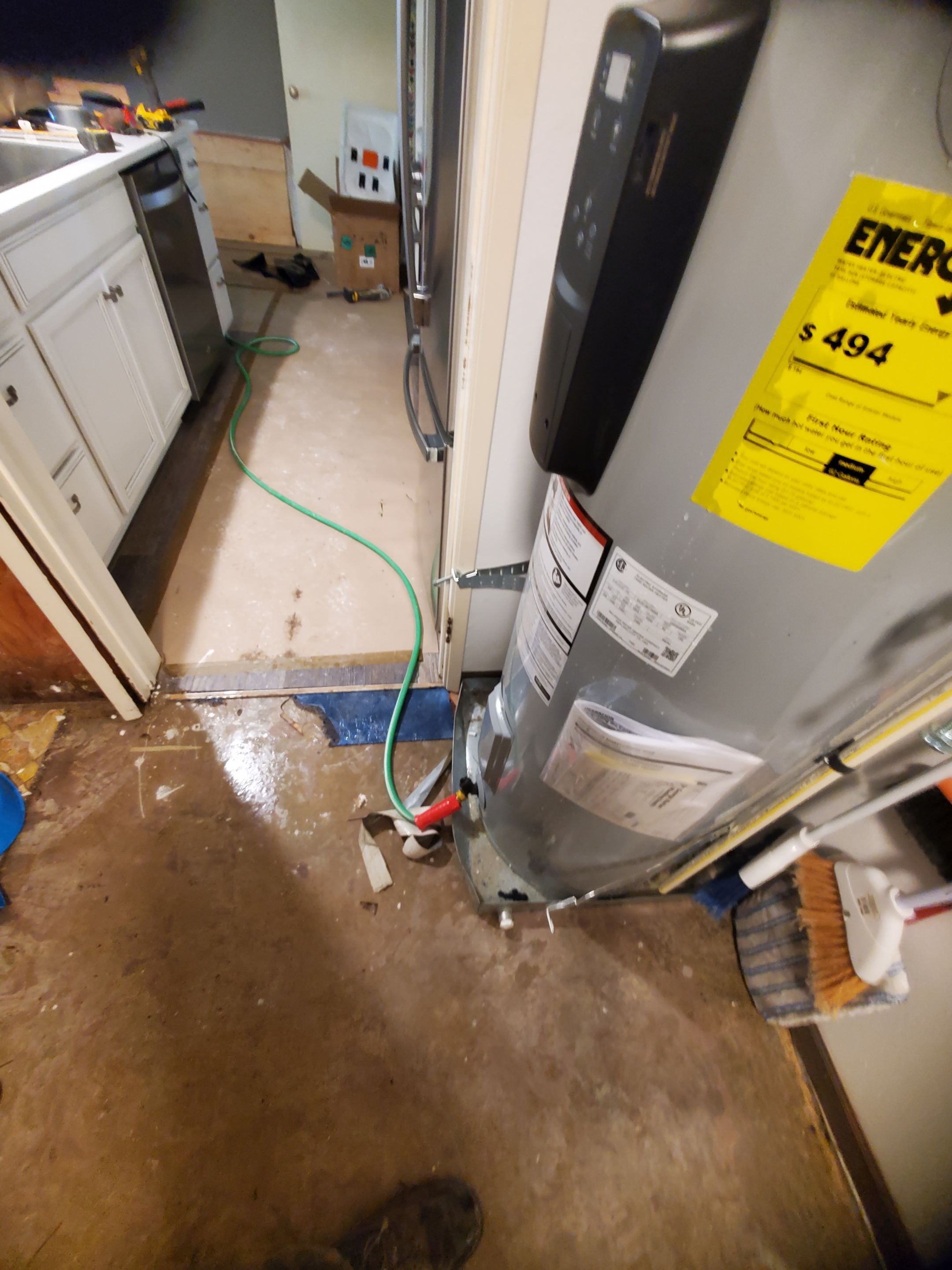 Water Damage using Air Movers by Construction Now LLC