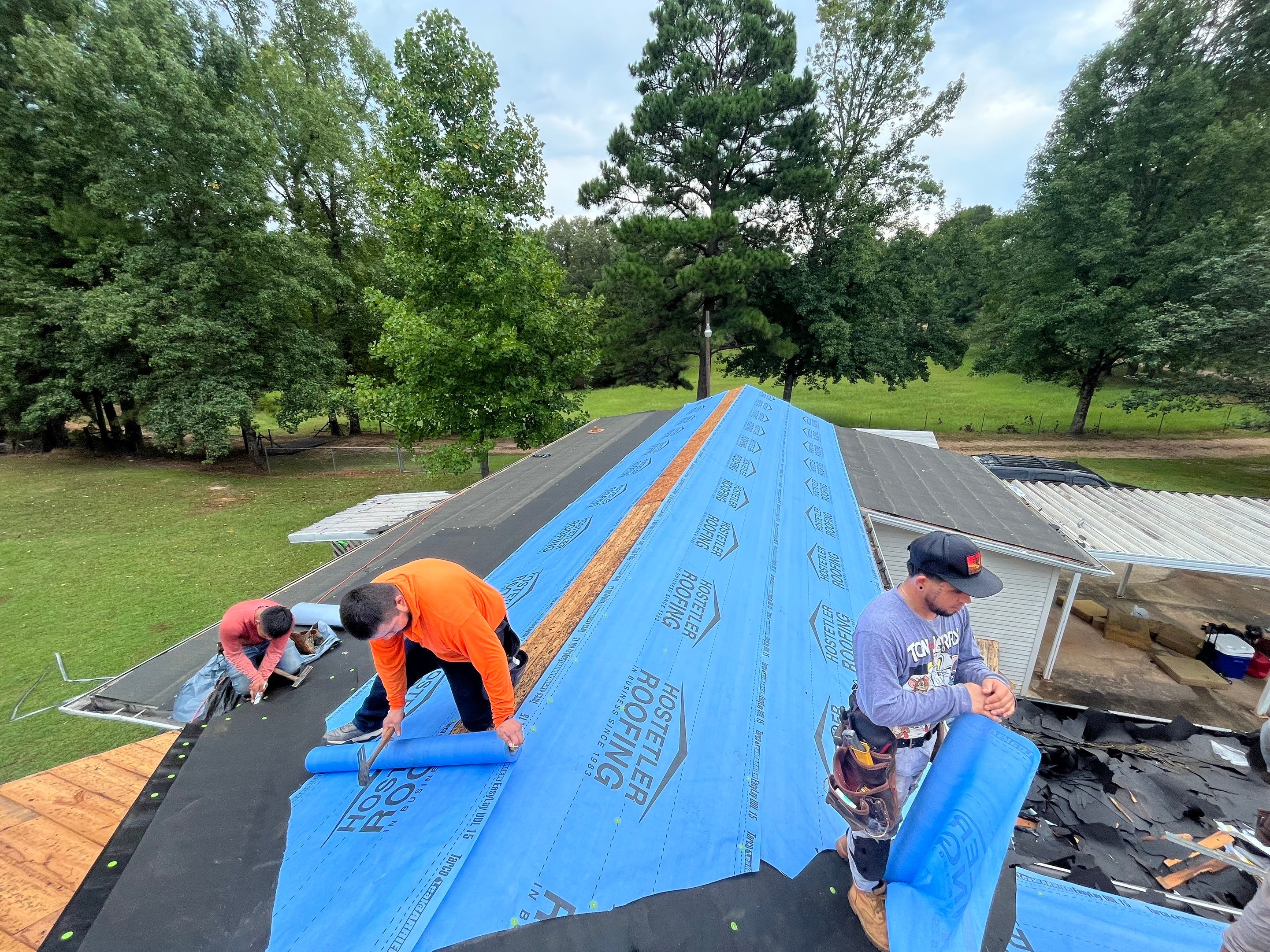 Residential Shingle Reroof using CertainTeed XT25: Moire Black by Hostetler Roofing