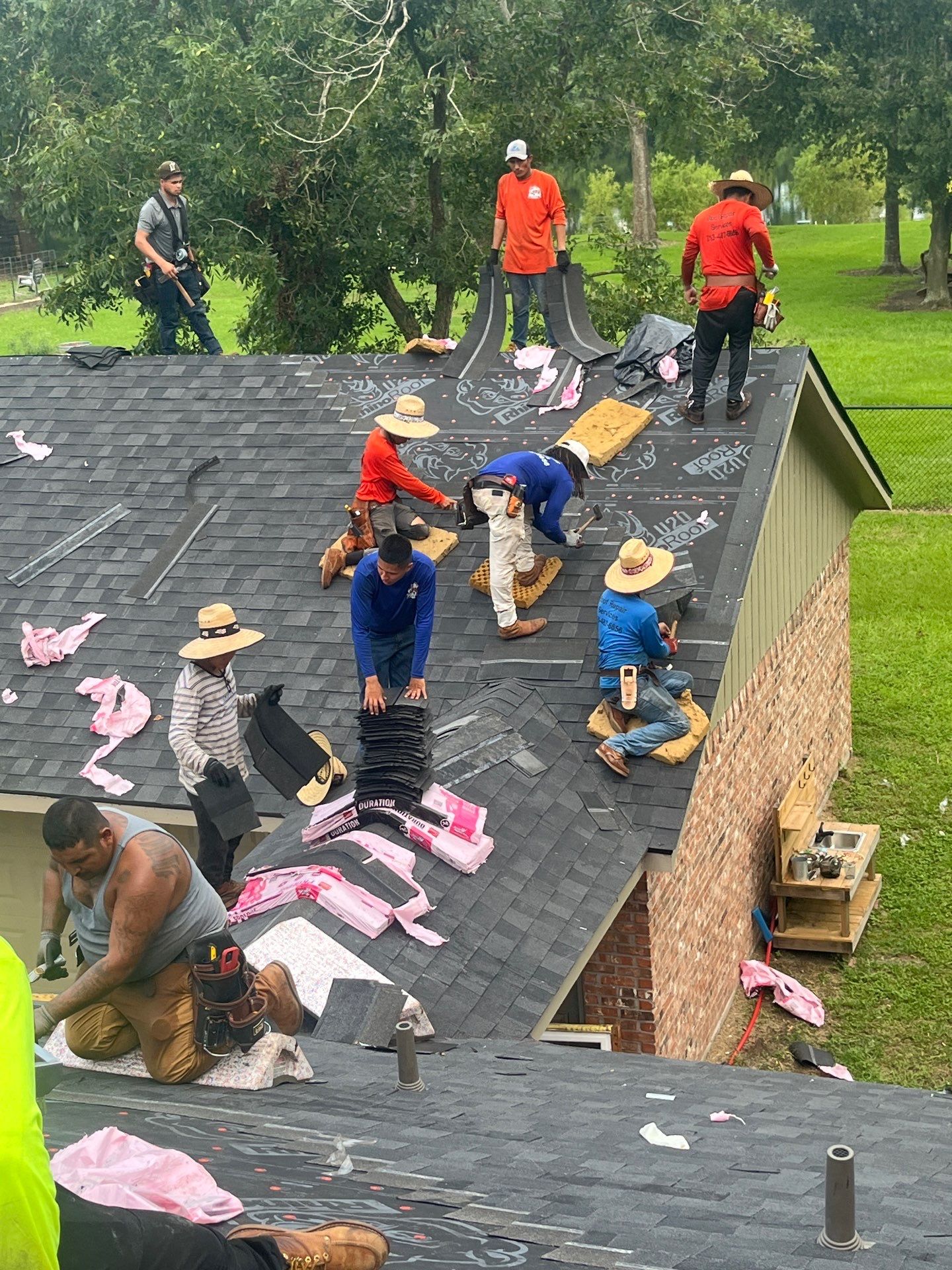Residential Roofing Installation using Owen's Corning Duration (Lifetime) Shingles by Roof Repair Company
