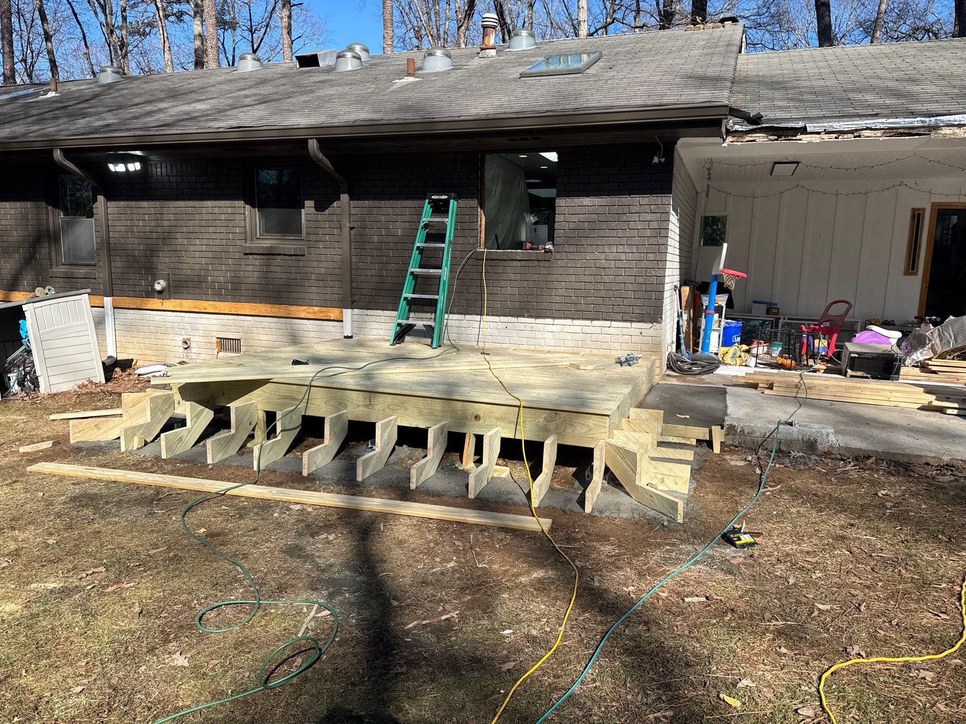 Modern Exterior Transformation and Multi-Tiered Deck Installation in Decatur by Swift Home Renovations