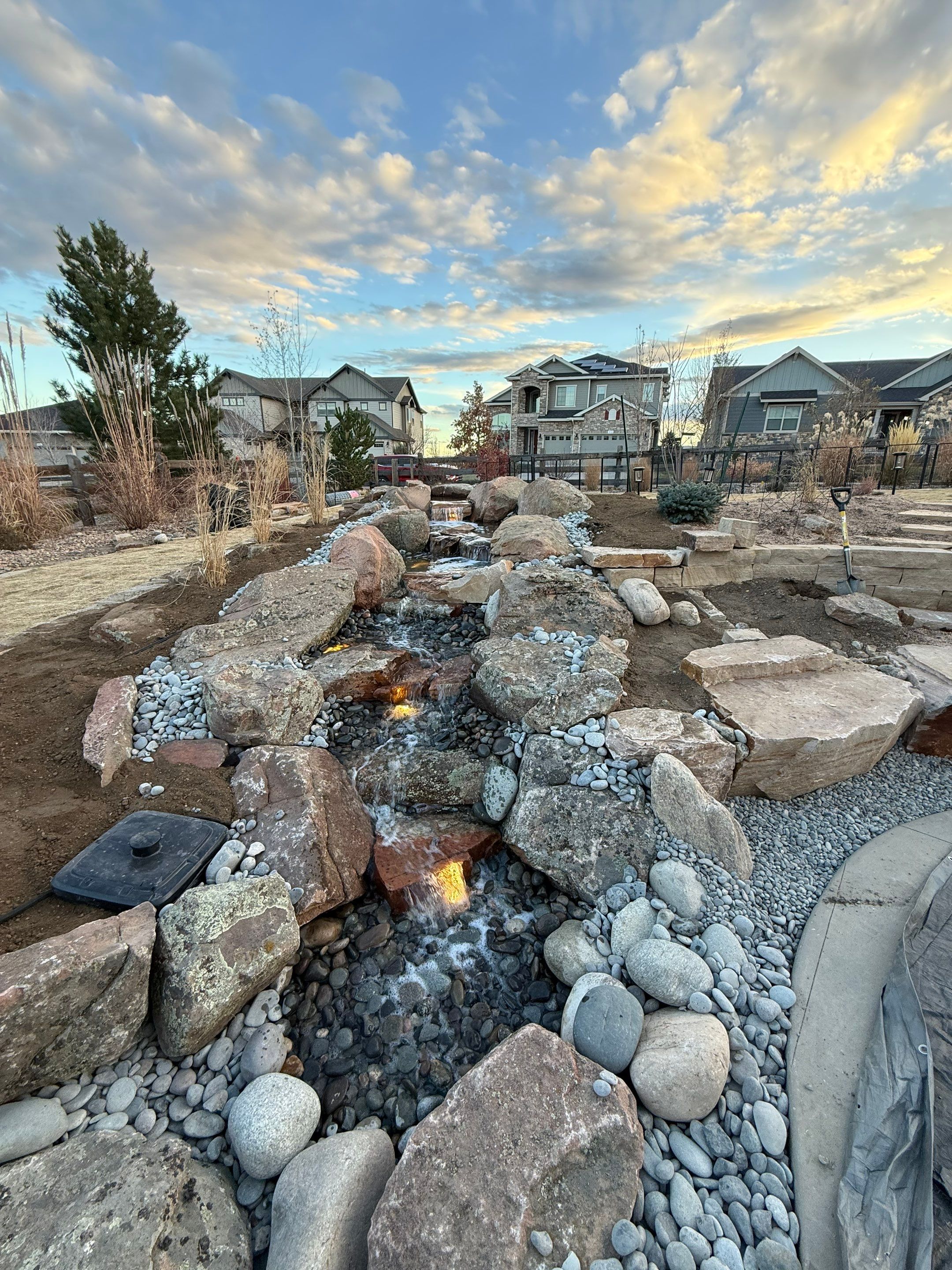 waterfalls in Arvada by JRM landscape & design