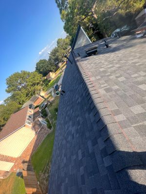 Customer approved through HOAIC to replace roof, paint trim, and repair window damage.