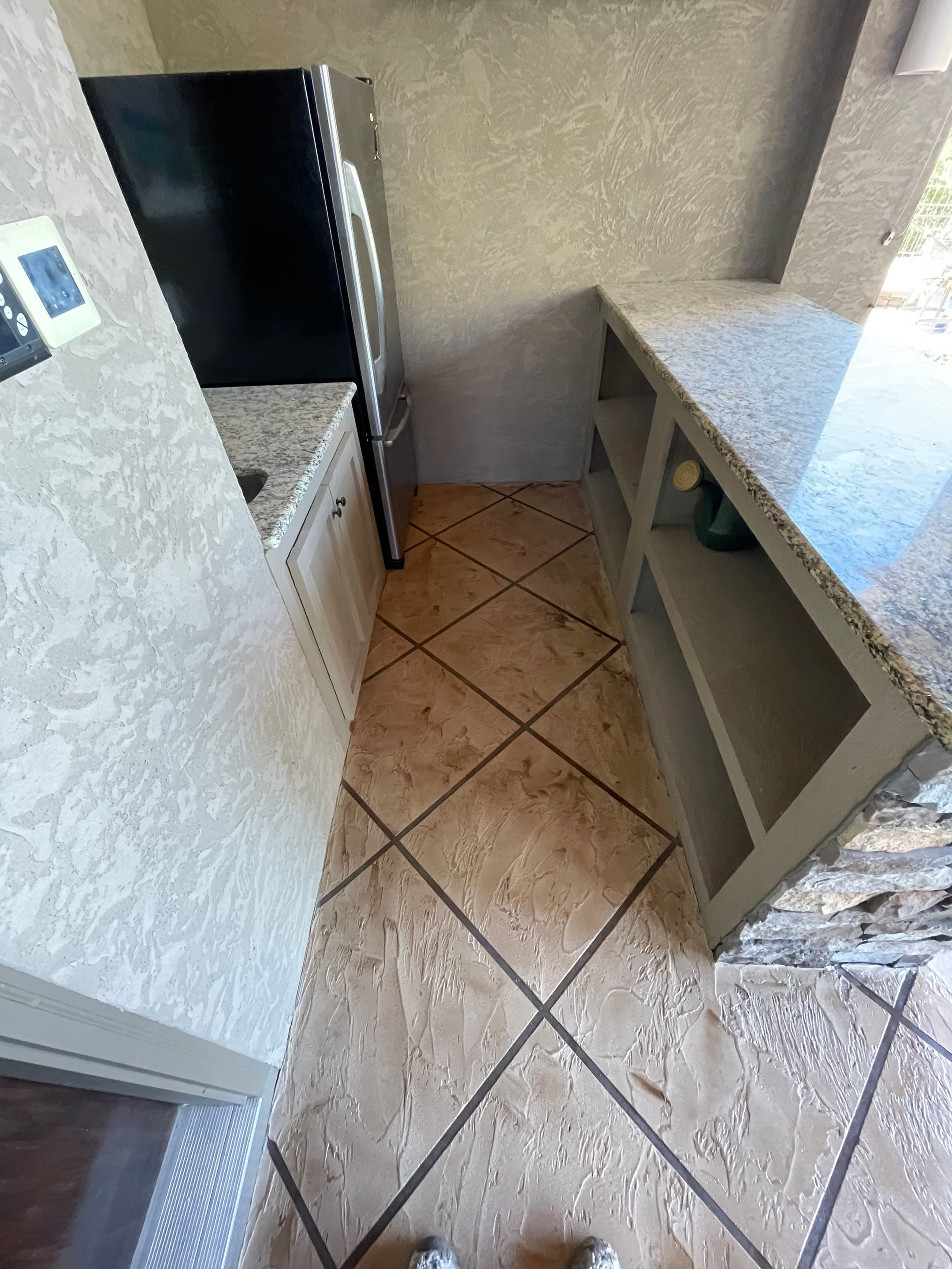 Lake Lotawana -- Front Walkway and Back Patio Tuscan Overlay by Big Red Decorative Concrete, LLC