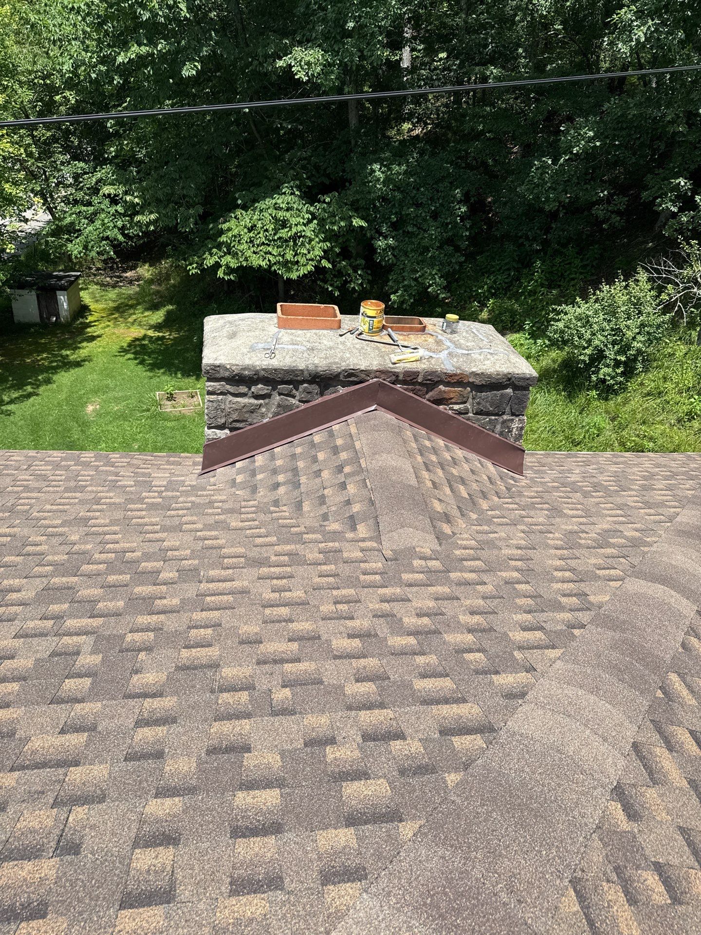 Residential Roofing Installation using GAF Timberline HDZ Barkwood by Rainstoppers Roofing