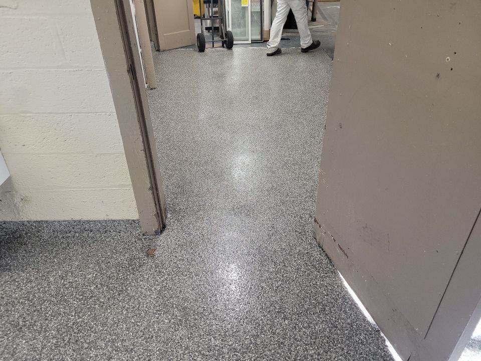 Laundry Room Floor Coating using Penntek- Silver Creek by Spectrum Painting, LLC