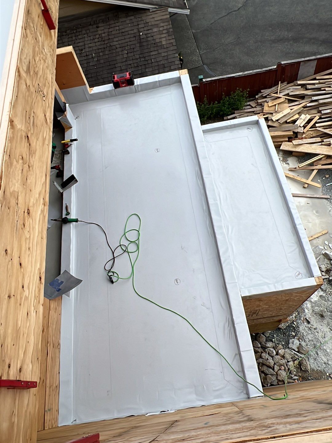 Residential Roofing Installation using Durolast roofing membrane by Top Notch Roofing Inc