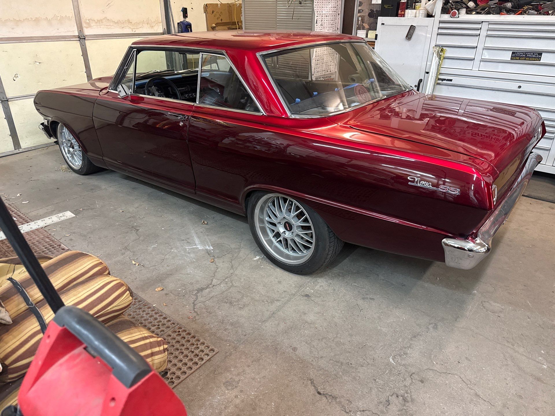 1963 Nova SS Custom Leather Interior  by Rocky Mountain Upholstery Co