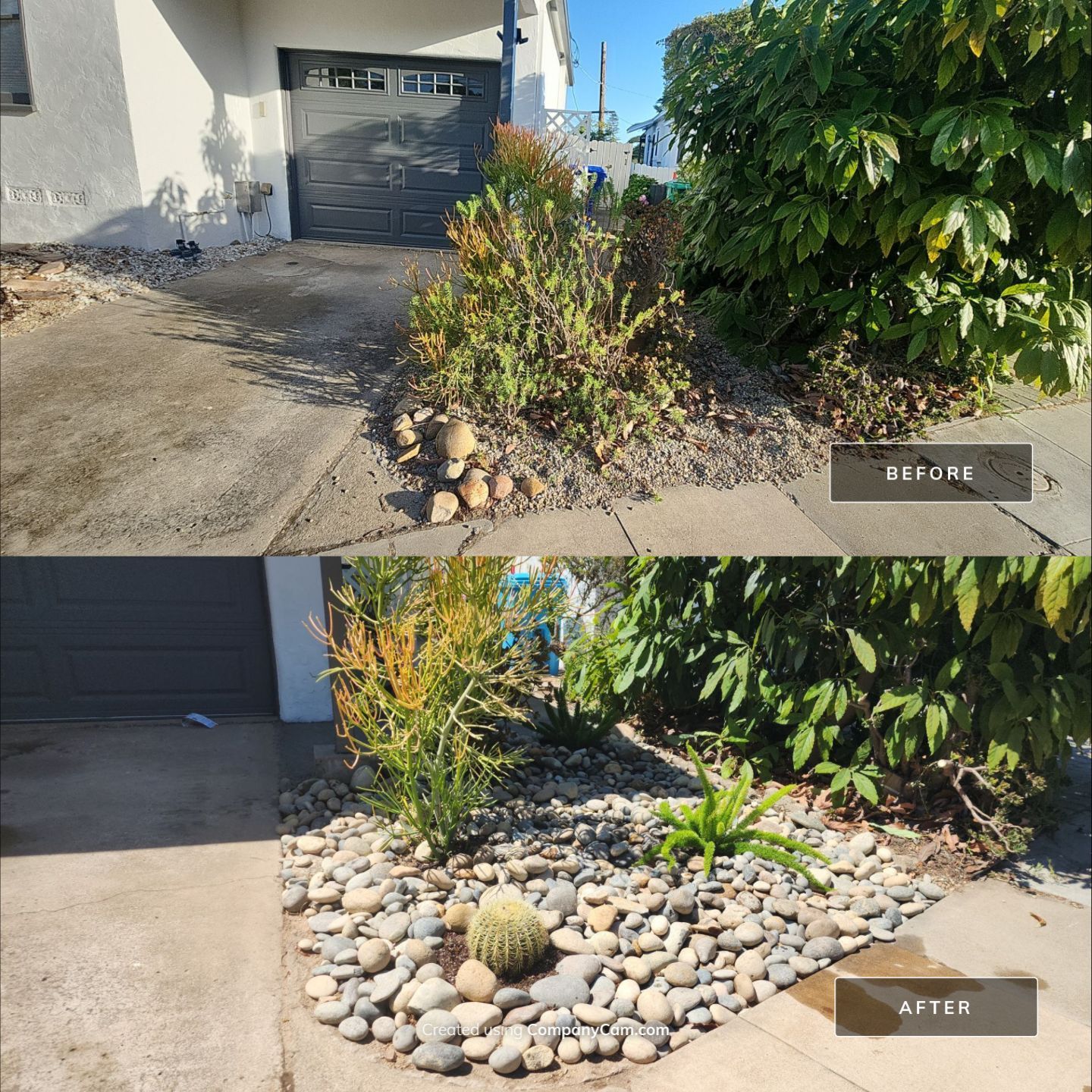Xeriscape Transformation with River Rock and Irrigation in San Diego by Yard Techs