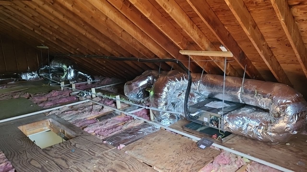 Pead installation for future finished attic by MCP Heating, Cooling And Air Quality, LLC