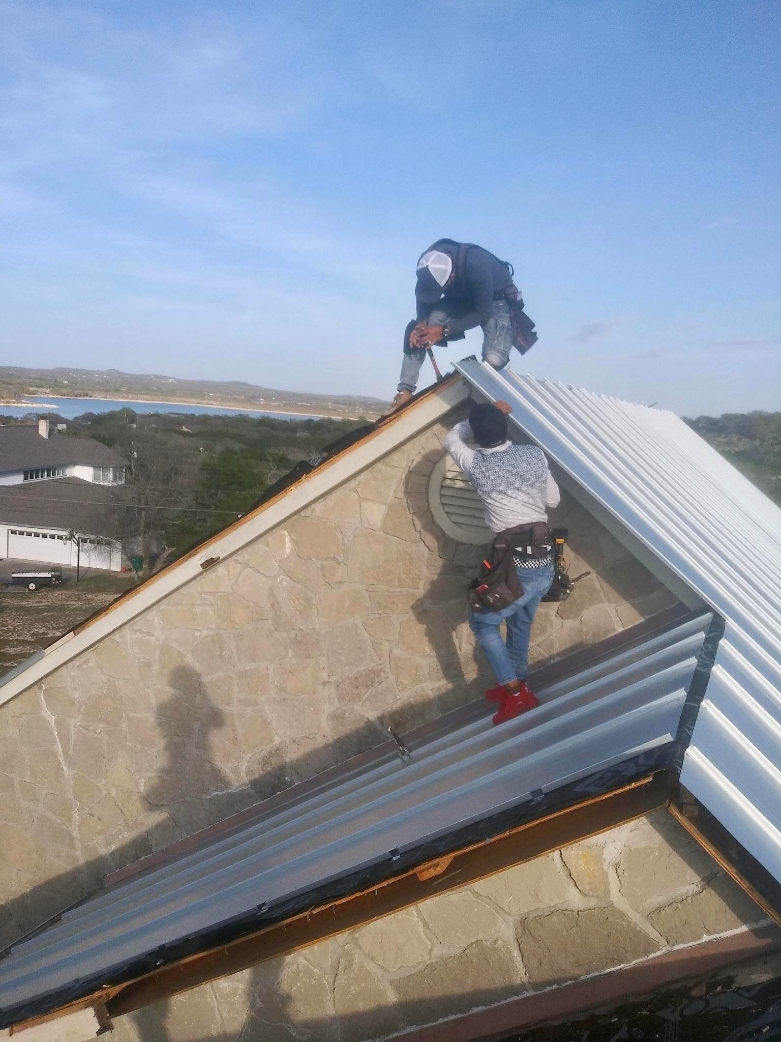 Residential Metal Roof Installation using McElroy Metal by Premier Roofing and Contracting