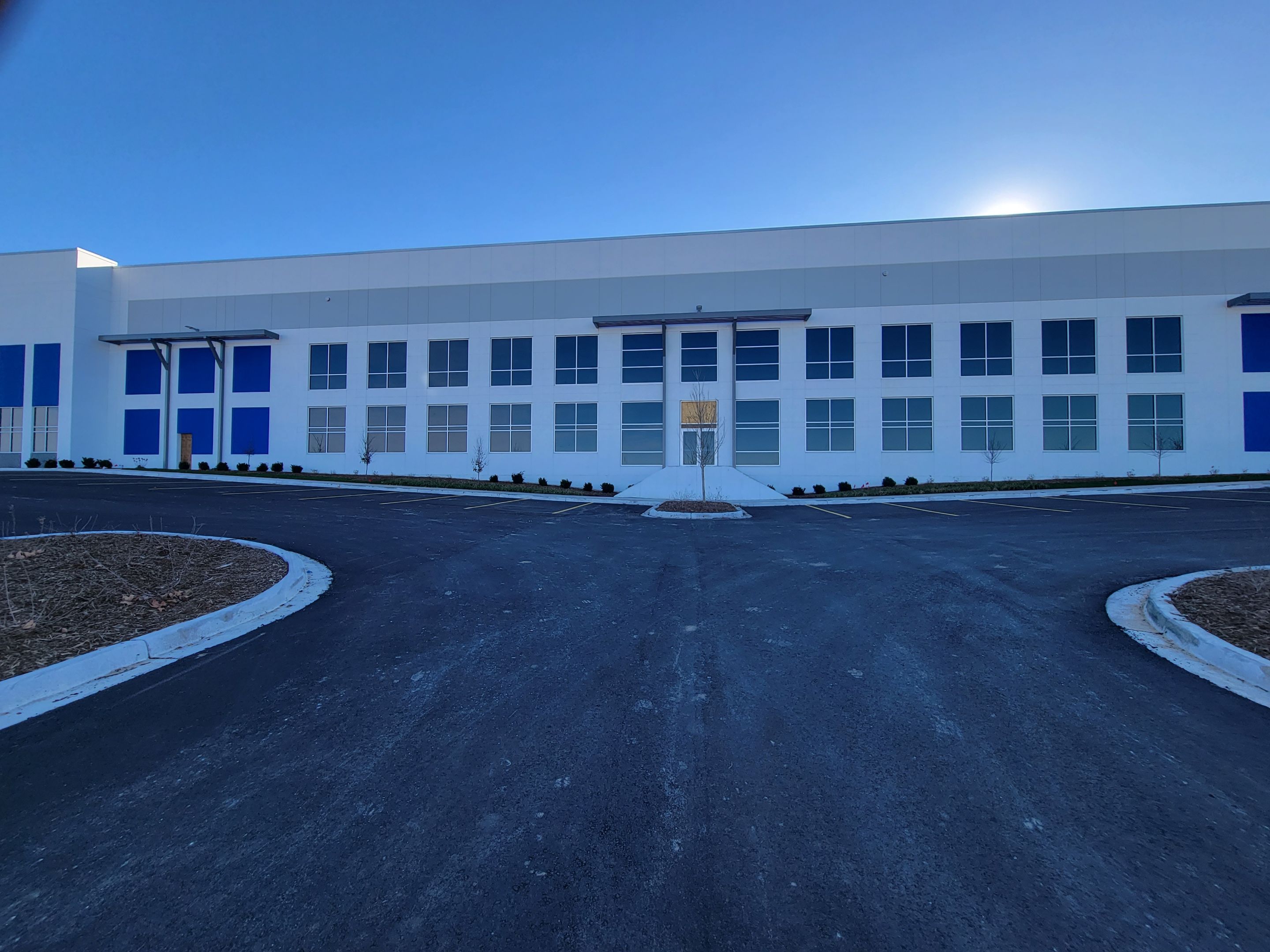 Warehouse Construction using Hallman Lindsay Vertical Concrete Stain 167 by Blair Commercial Painting, LLC