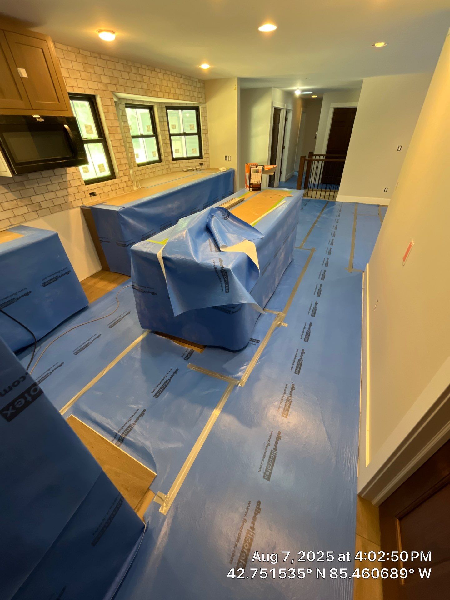 Installation of LVP in Middleville, Michigan by RTBaldwin Hardwood Floors