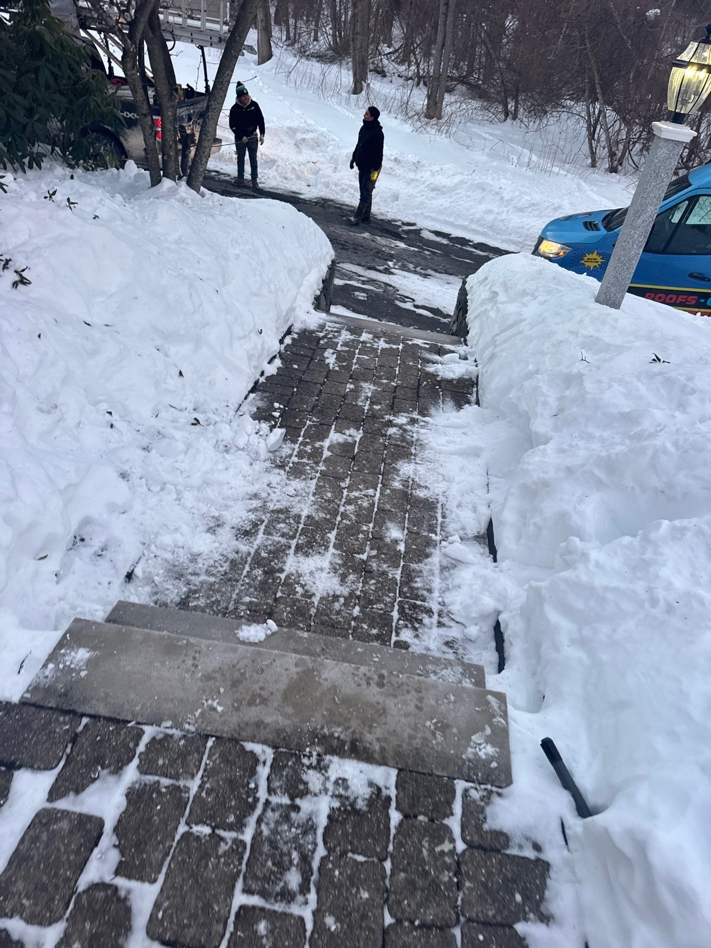 Ice Dam Removal Project in North Andover by Mighty Dog Roofing of Greater Middlesex County