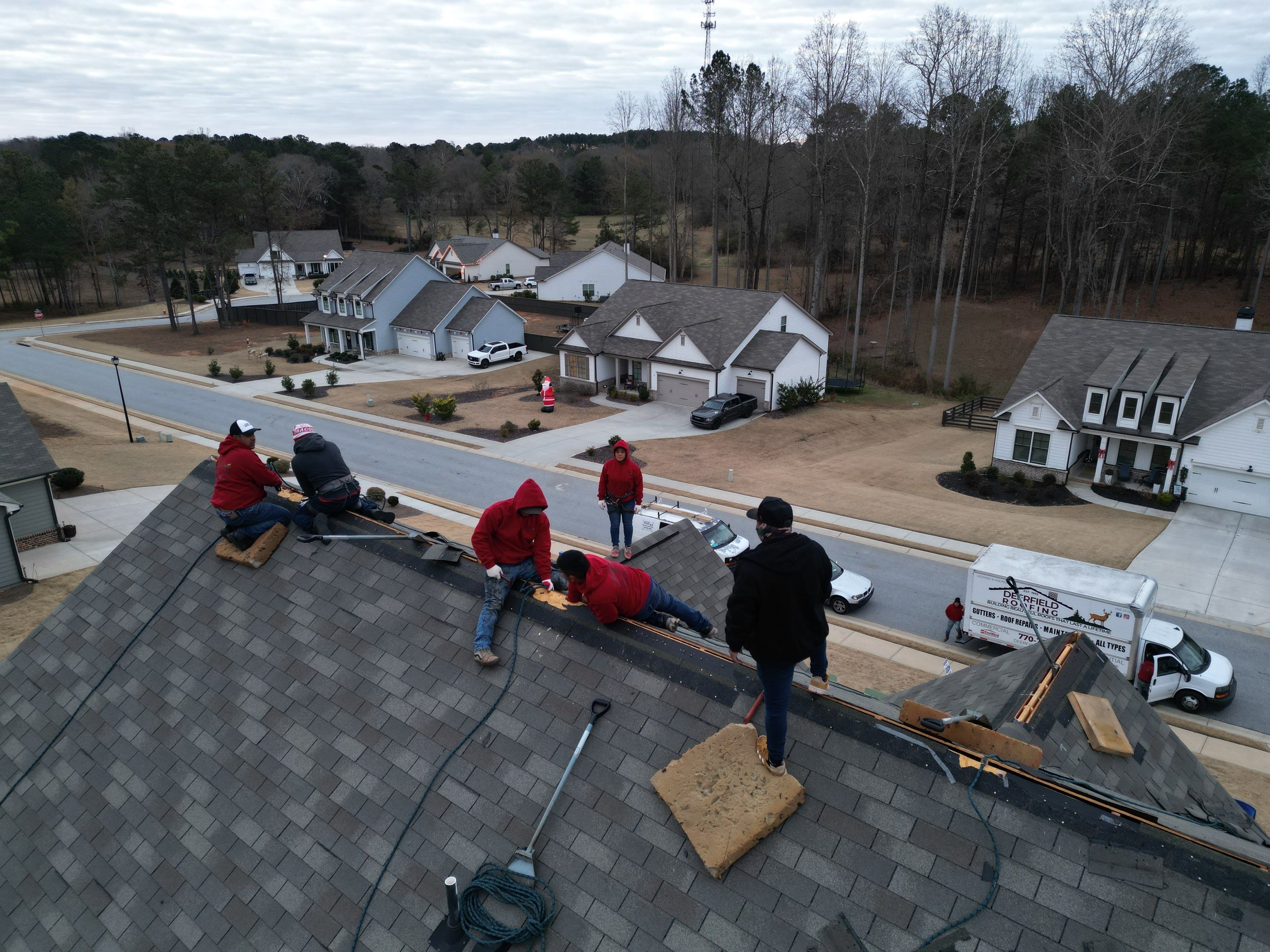 Wind damamge by Deerfield Roofing LLC