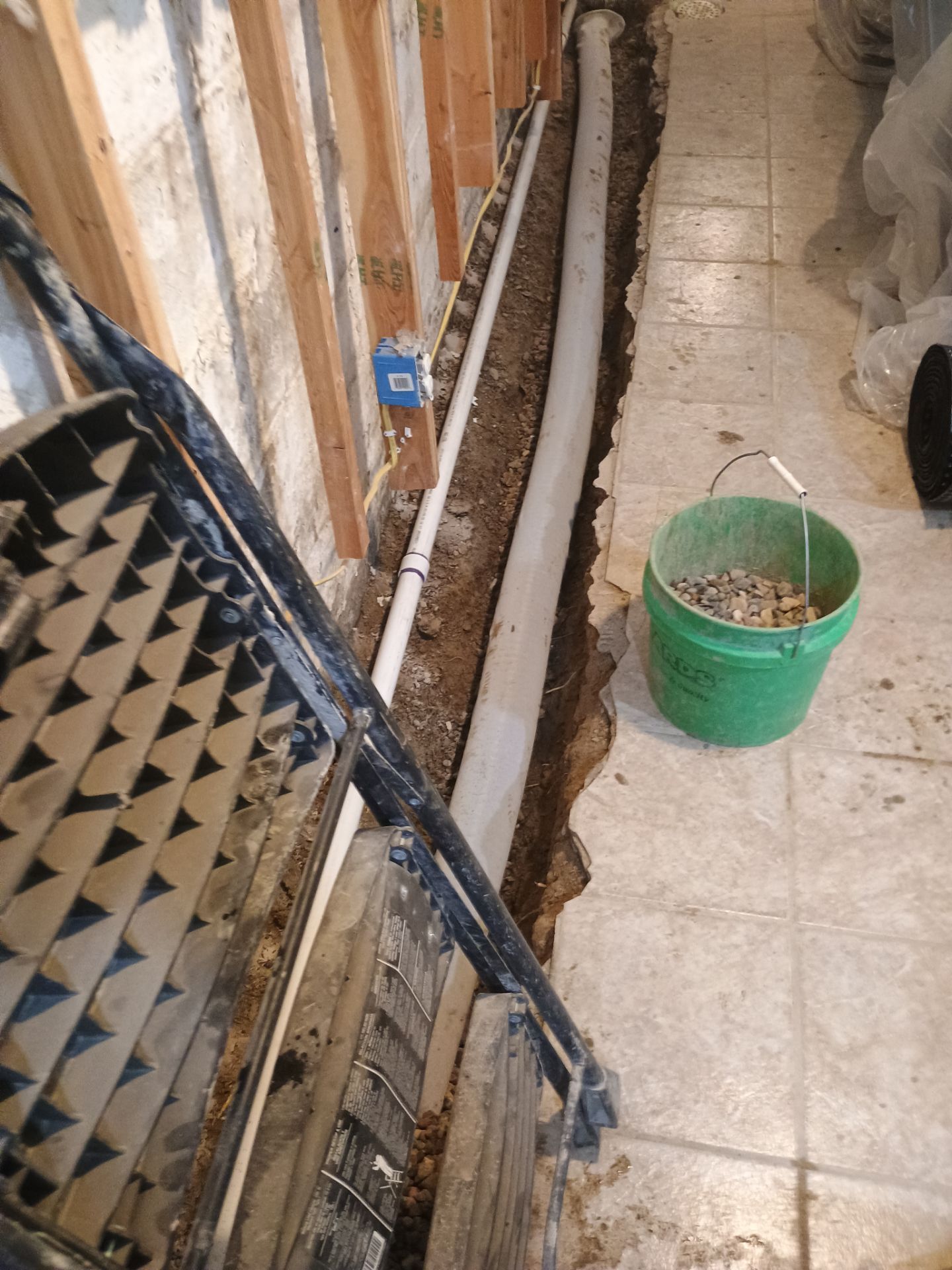 Drain Tile in Minneapolis for Kristen & Taylor by Waterproofing Northeast