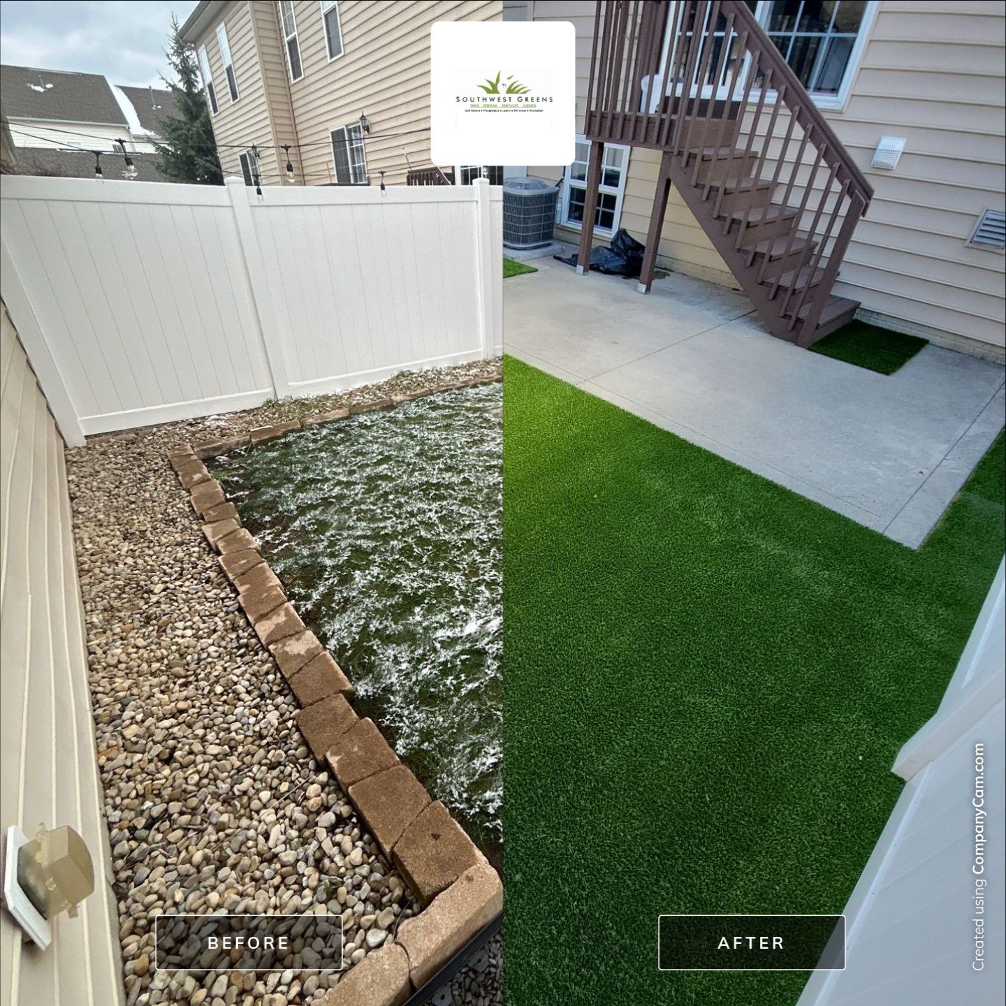 Small Private Lawn by Southwest Greens Midwest