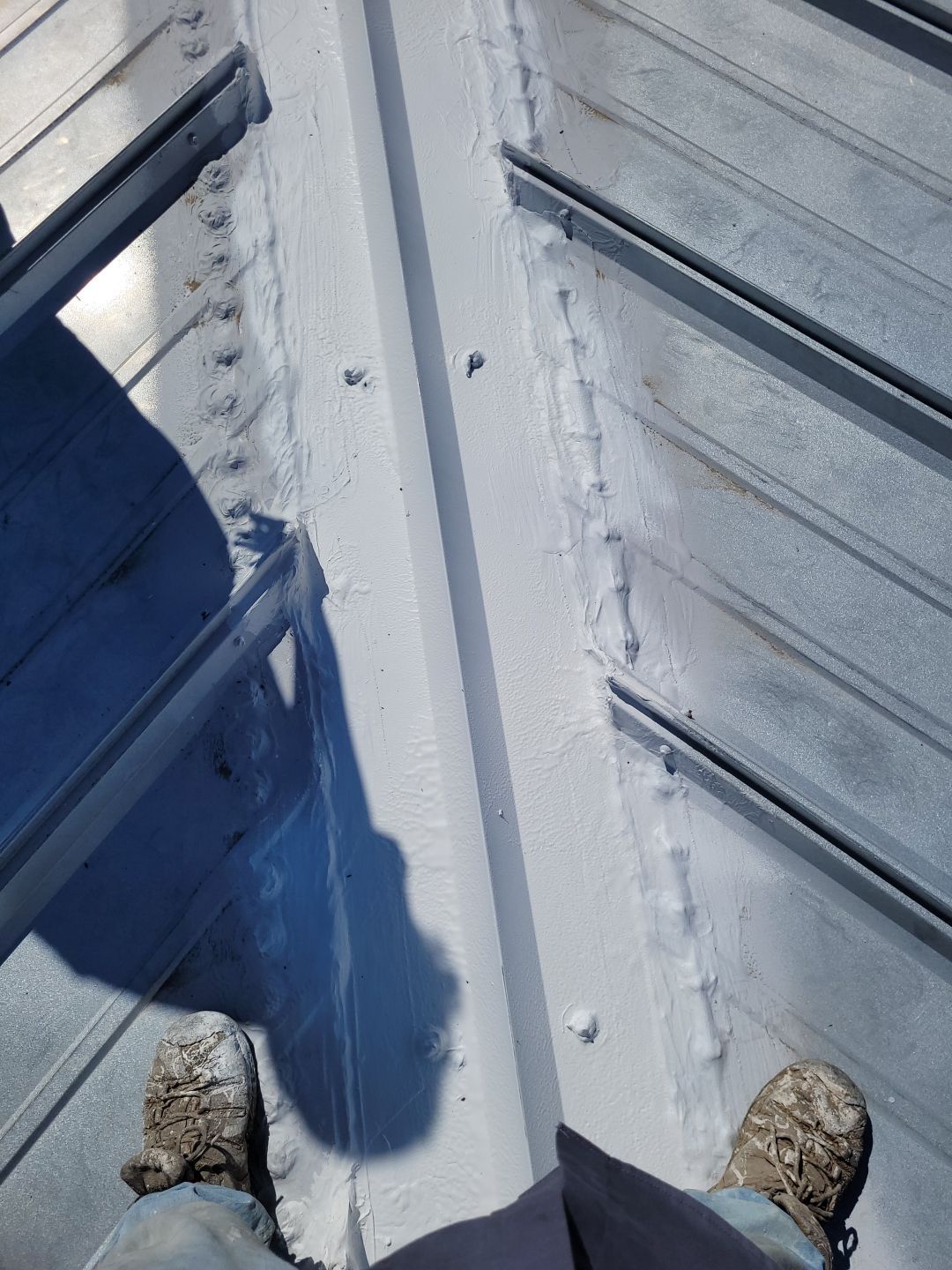 Commercial Metal Restoration System using Aldocoat Coatings by Hostetler Roofing