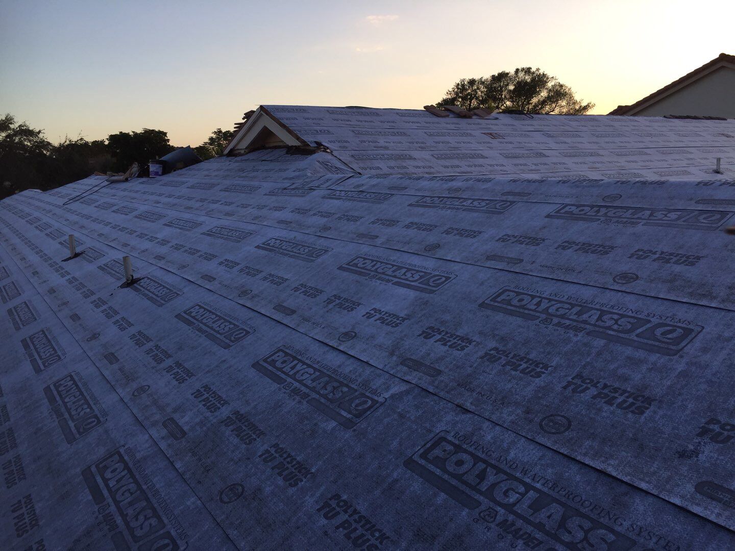 Residential Roofing Installation using 1" Nail strip metal roof by BLUES BROTHERS ROOFING
