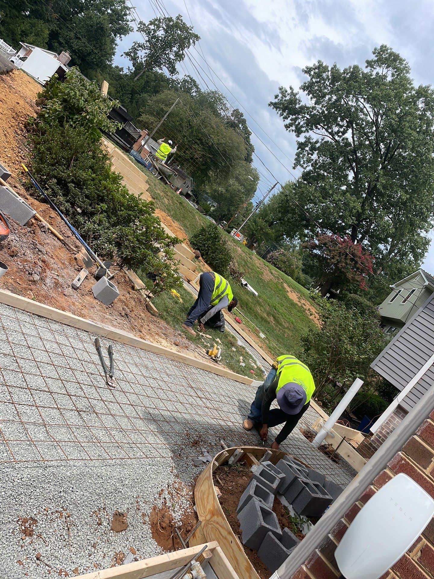 New walkway with stairs and a new front porch by Fairfax Contractors, LLC