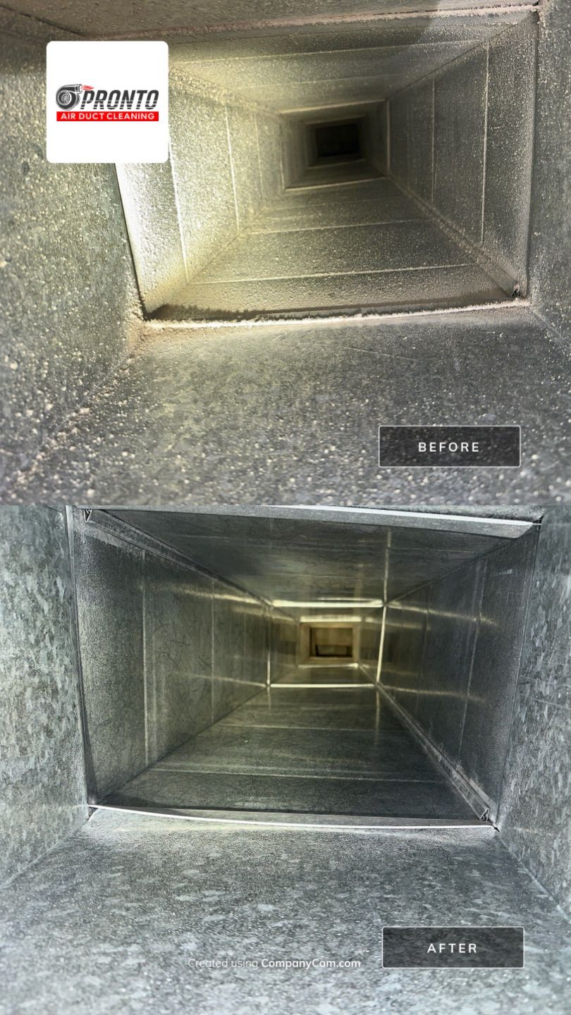 Air duct cleaning using Hypervac by Pronto Air Duct Cleaning