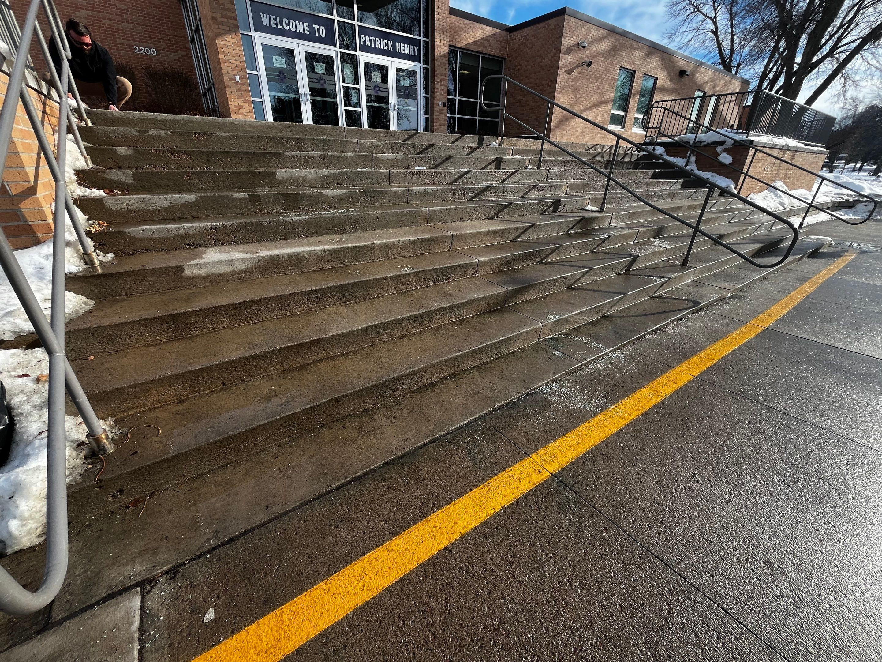 Concrete Stair Repair and Protective Coating in Sioux Falls by Select Painting, Coatings & Garage Cabinets