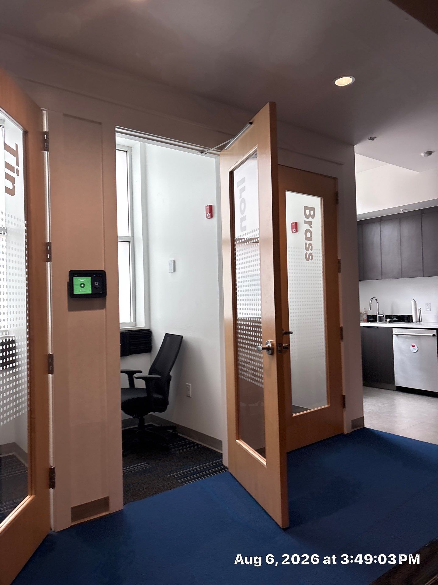 Modern Lincoln Office Build-Out Featuring Custom Slat Partitions by CompanyCam Sales Demo
