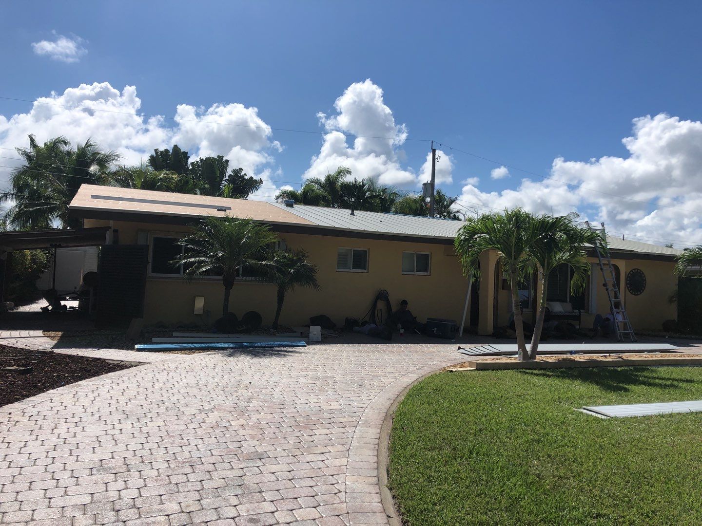 Residential Roofing Installation using 1" Nail strip metal roof by BLUES BROTHERS ROOFING