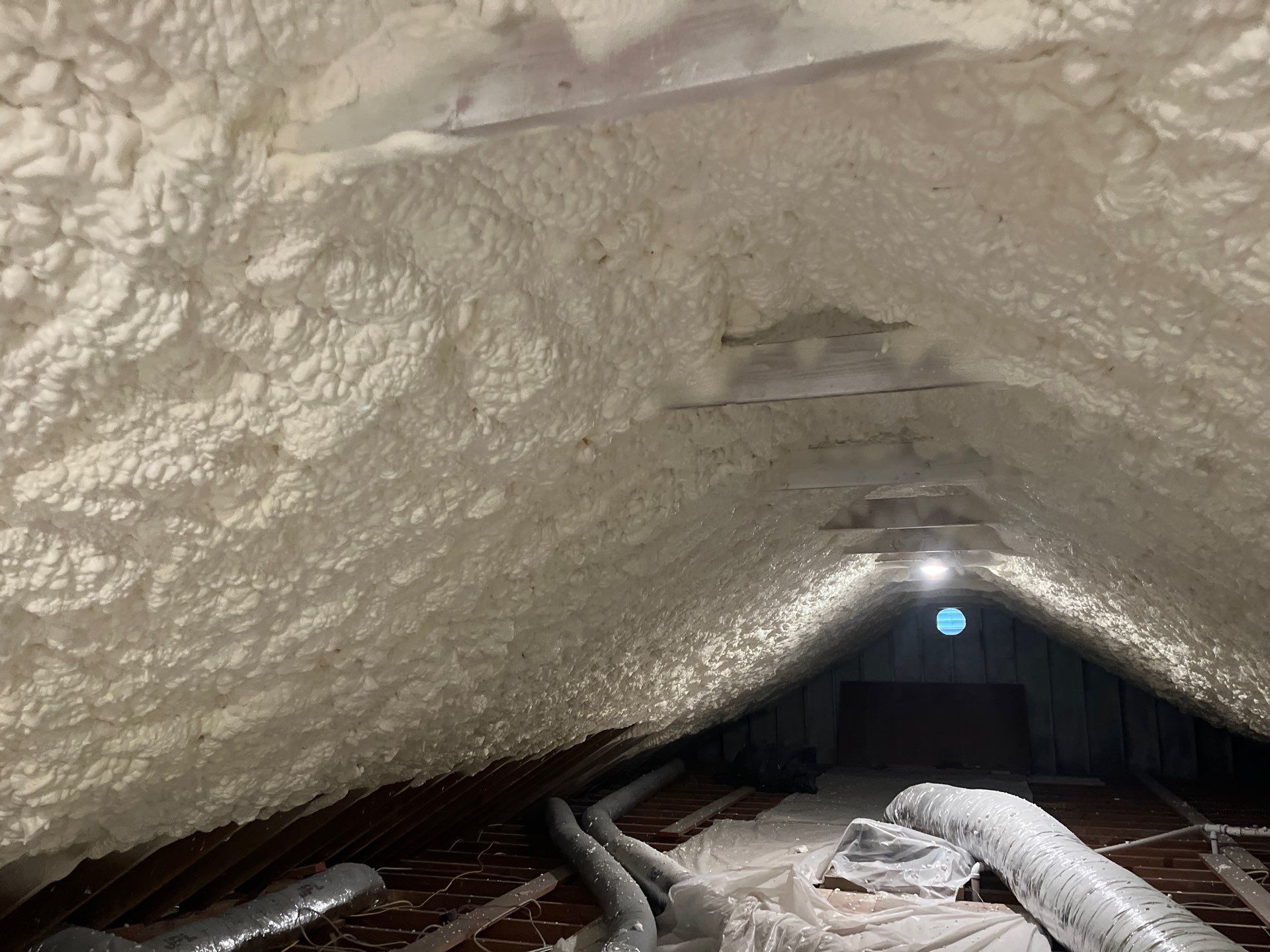 Basement Exterior Walls using Closed Cell Spray Foam by NYS Foam & Energy