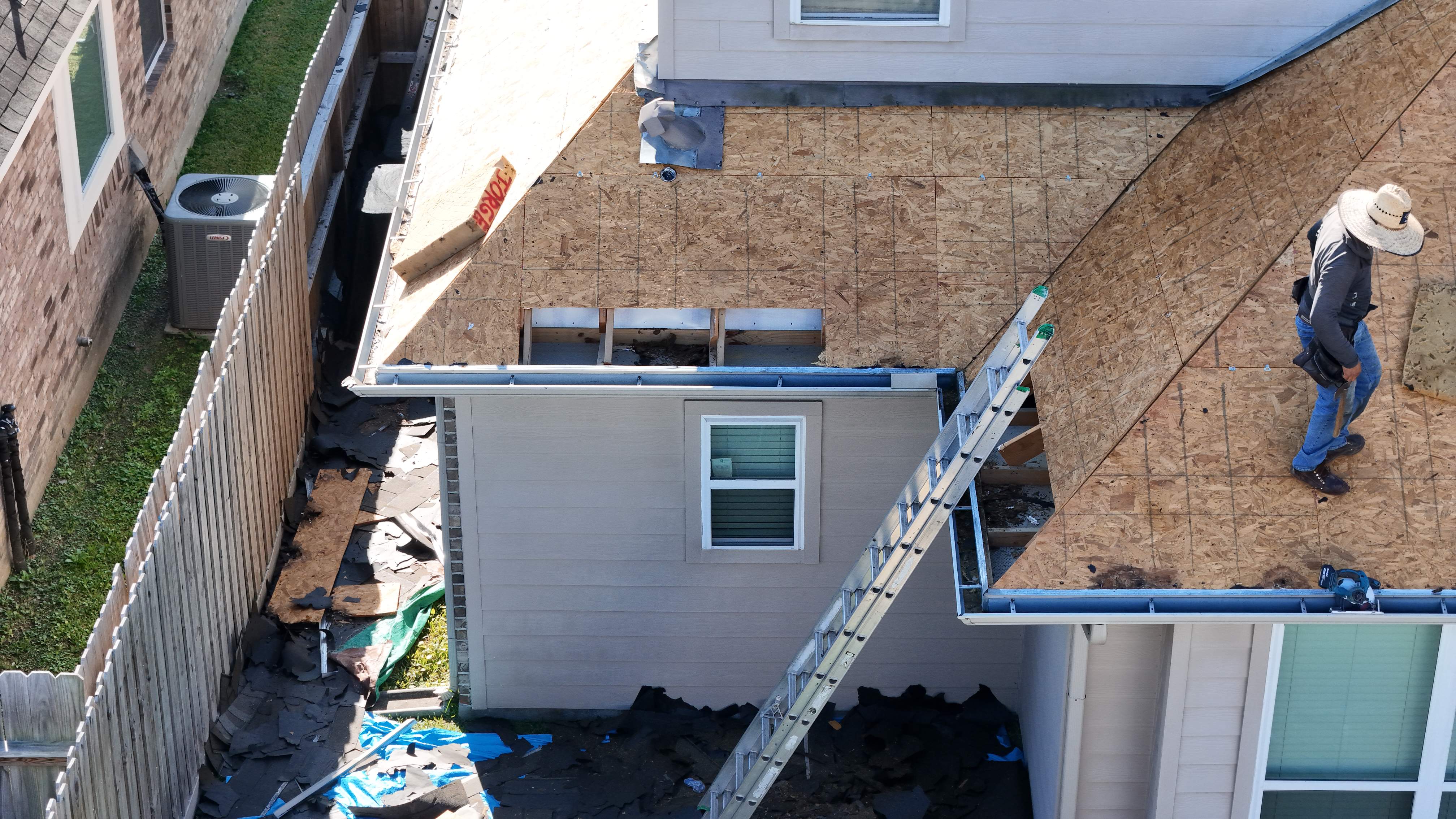 Full Restoration: Re-Deck, Impact-Resistant Roof, Fence & Interior — Spring, TX by PL Roofing & SB Roofing, LLC.