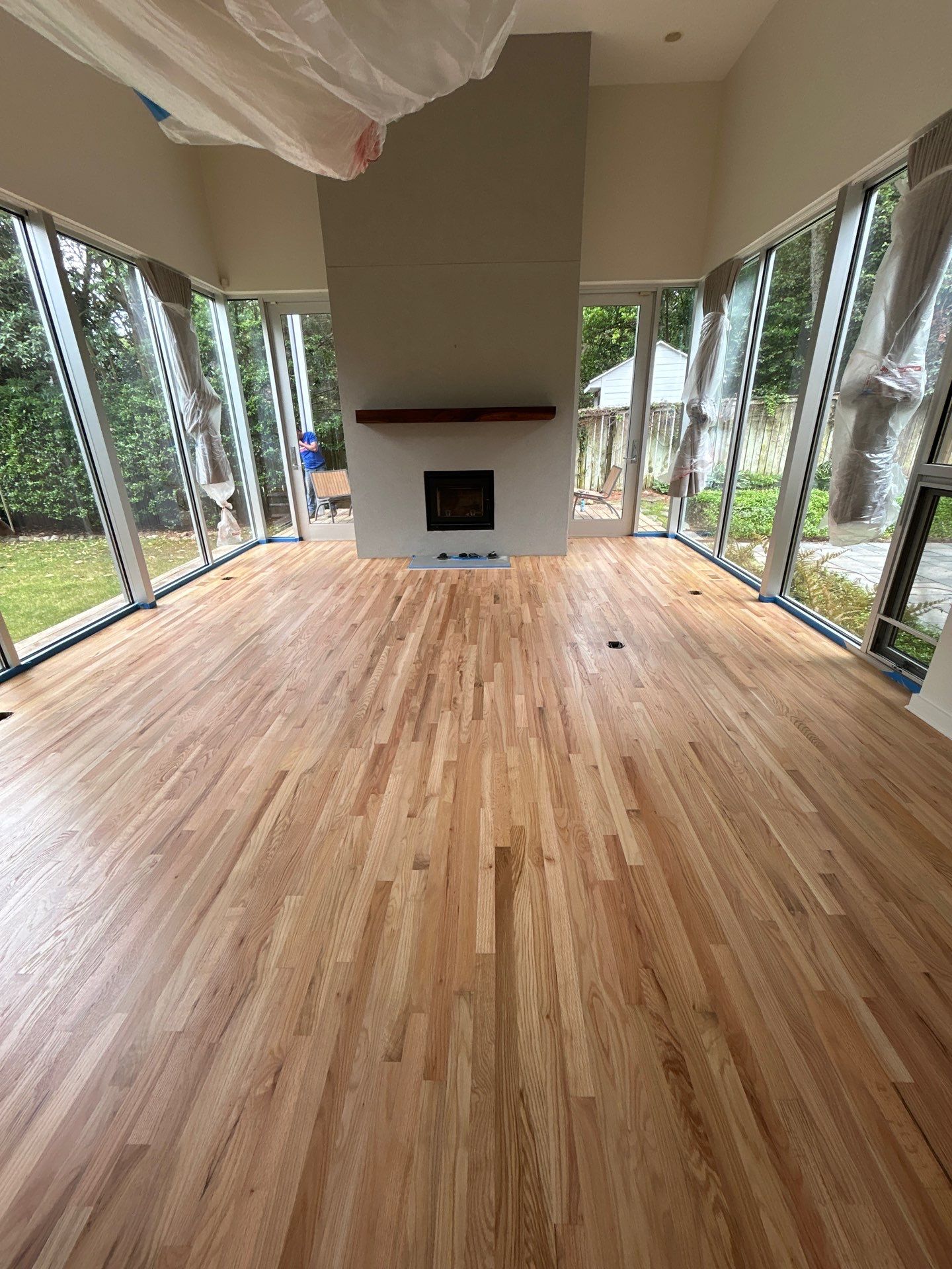 Natural Red Oak floor refinish by Footprints Floors of East Atlanta