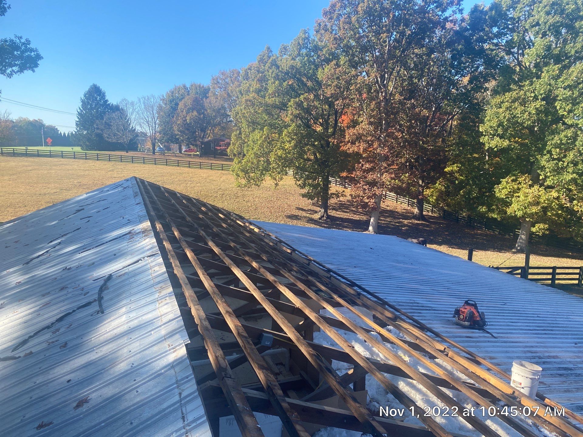 Beautiful Standing Seam Metal Roof by Just In Time Roofing and Restoration