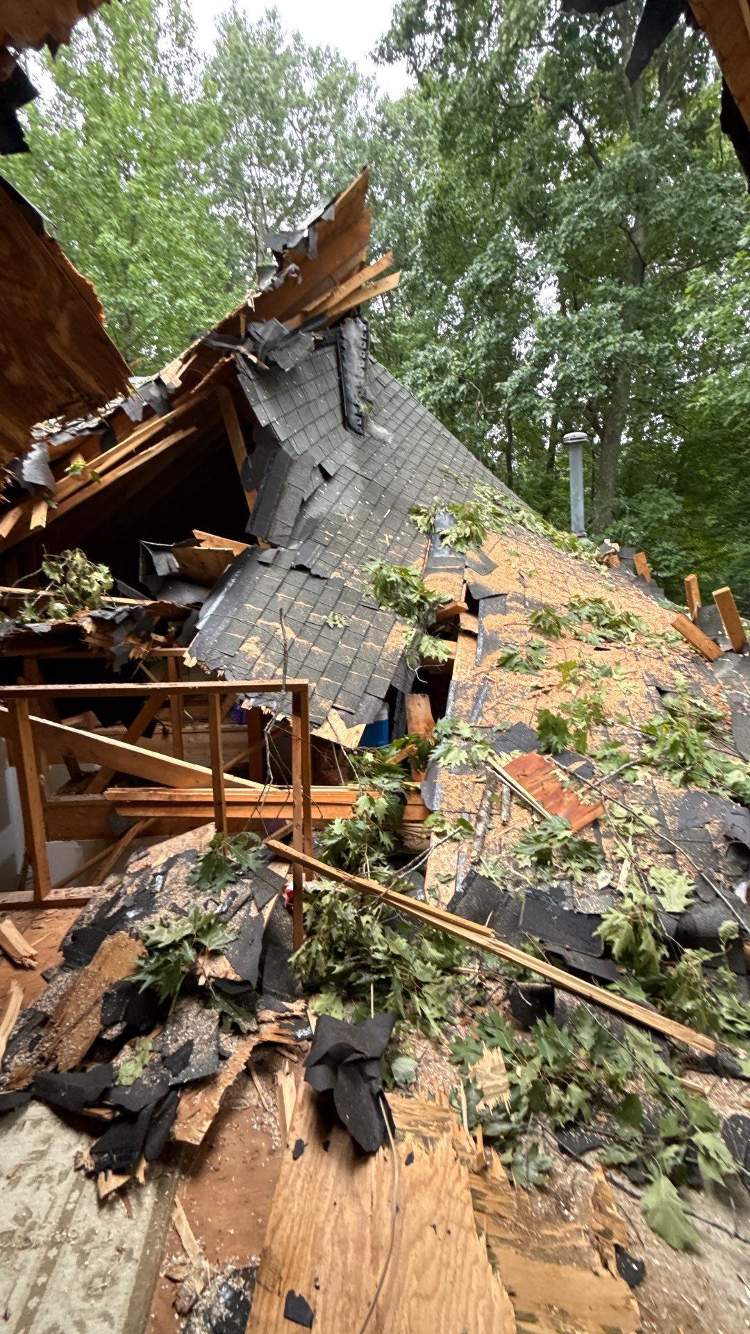 Storm Damage Mitigation and Structural Drying After Tree Impact in Raleigh by One Team Restoration