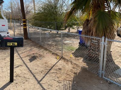 Fence Installation using chain link