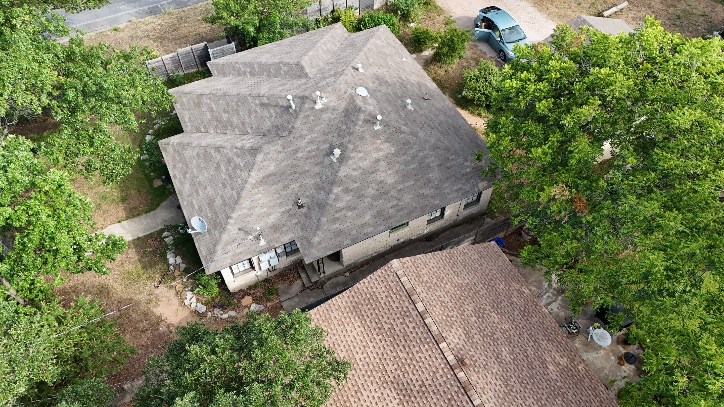 Residential Roof Replacement using GAF - HDZ - Charcoal by Action Exteriors Austin