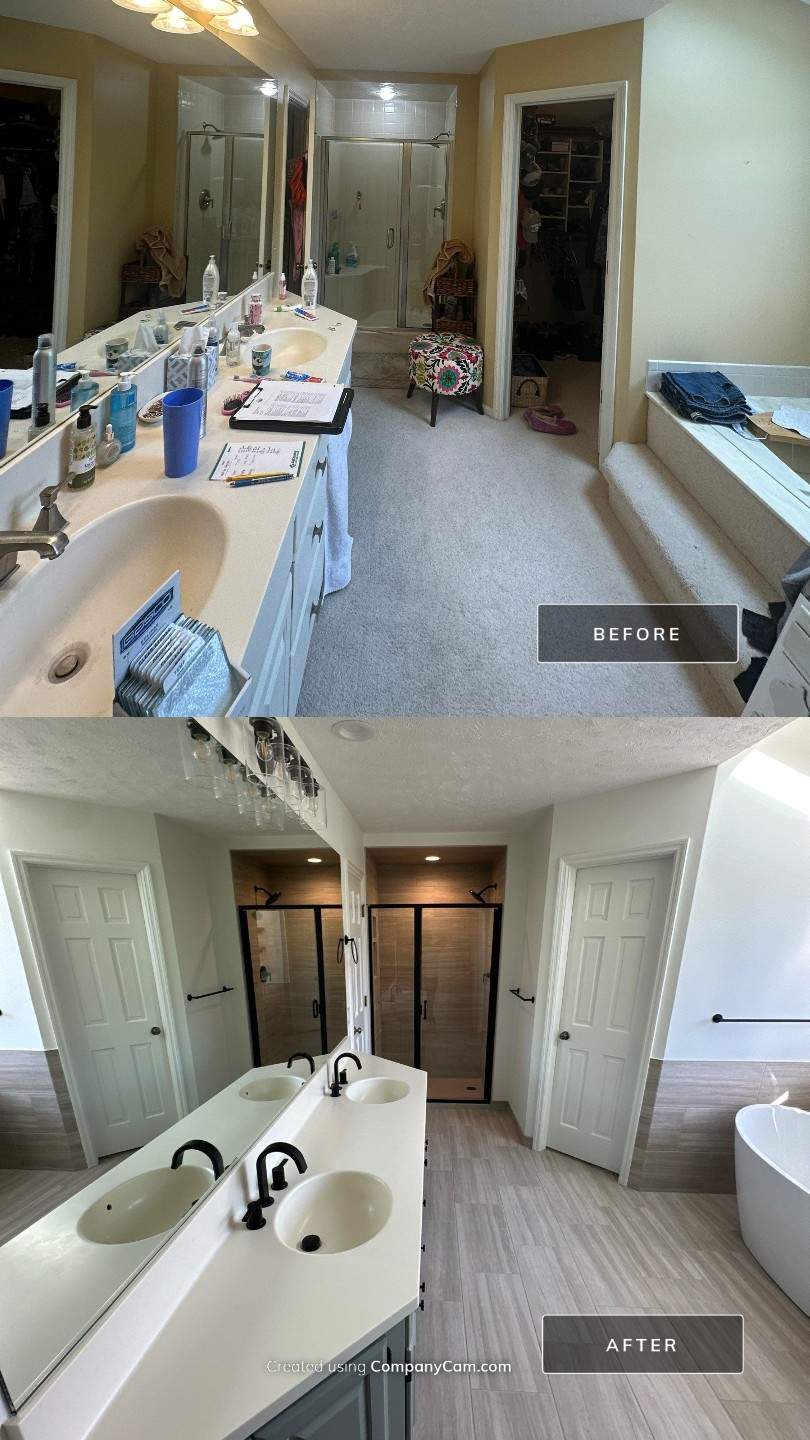 West Omaha Spa-Style Primary Bath Refresh by Bennett Design + Build