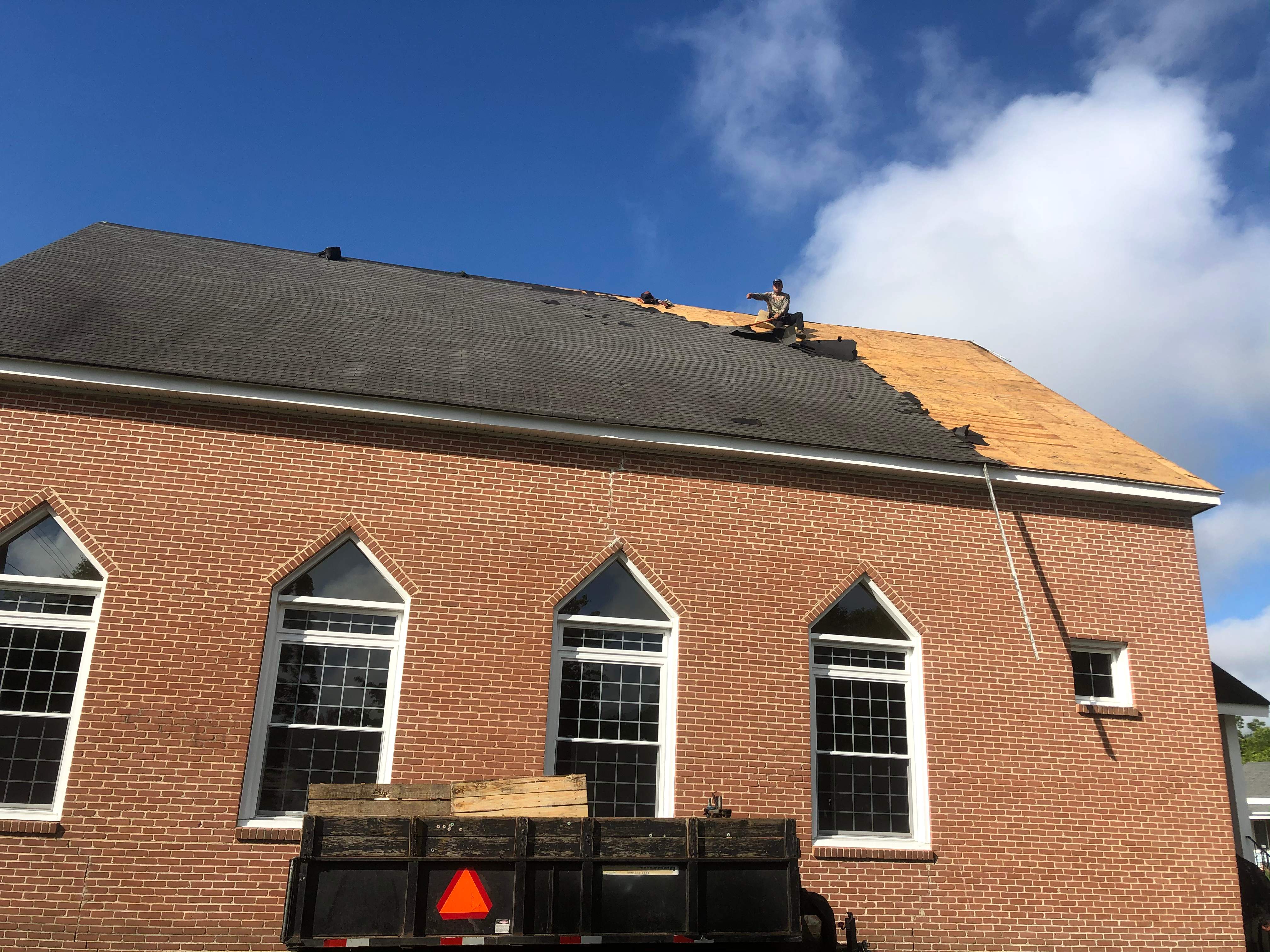Commercial Roofing Installation - East Laurinburg Baptist Church by American Roofing NC