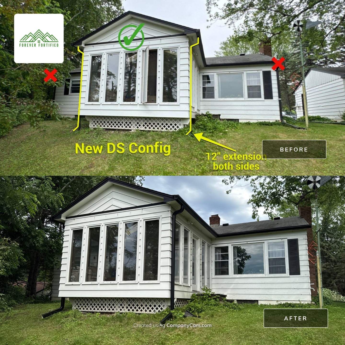 Eagan - Black Seamless Gutters with Helmet Style Guards by Forever Fortified