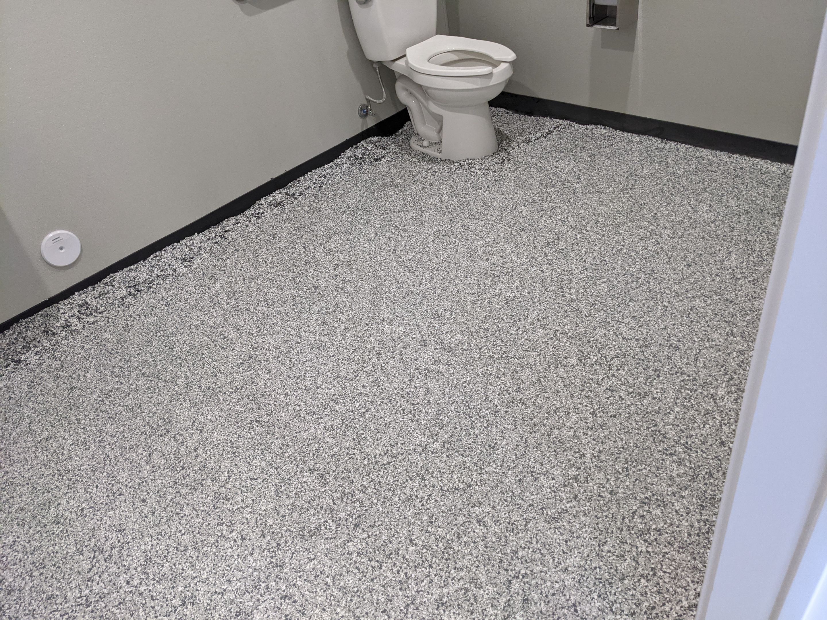 Commercial Floor Transformation using Slate Stone by Croc Coatings, LLC