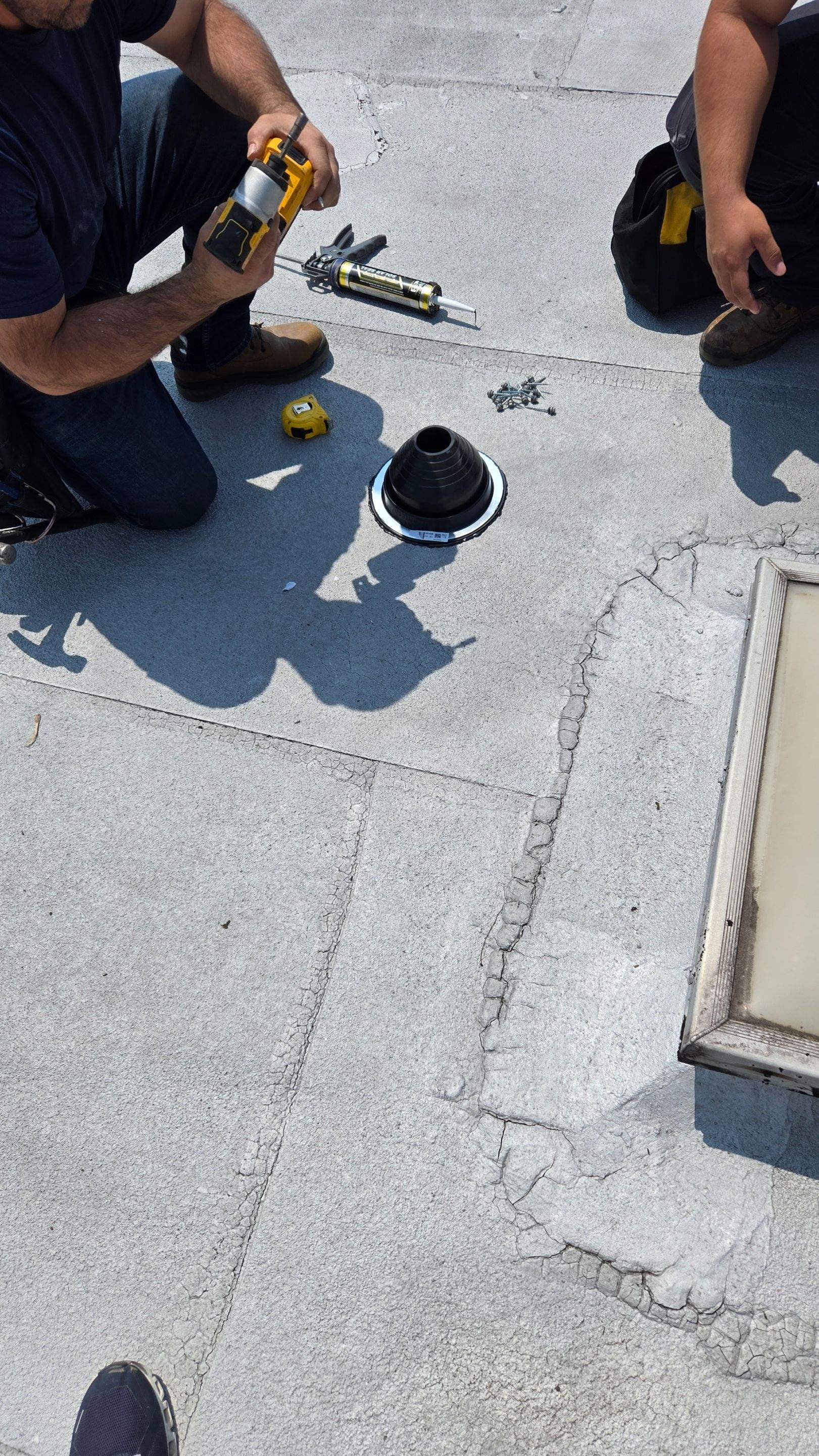 Just a pitch Pocket on a School by Level Up Roofing and Restoration Services LLC